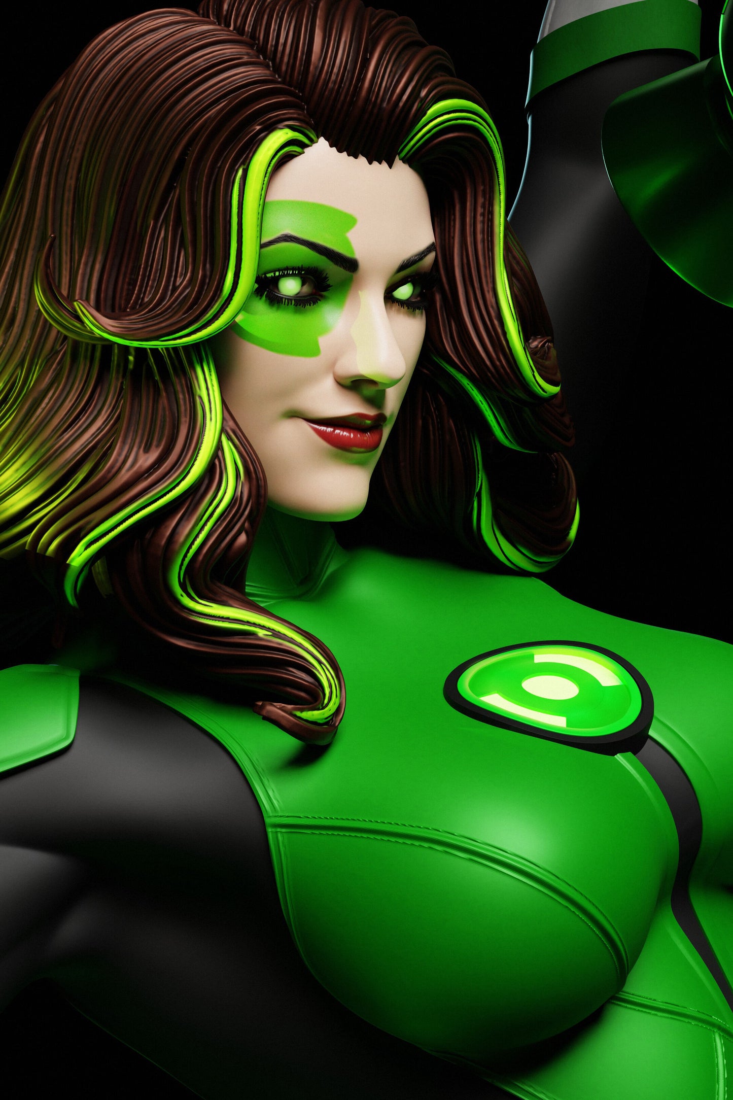 Jessica Cruz Green Lantern - Unassembled and Unpainted Garage Kit - Model Designed by Abe3d/Marcio