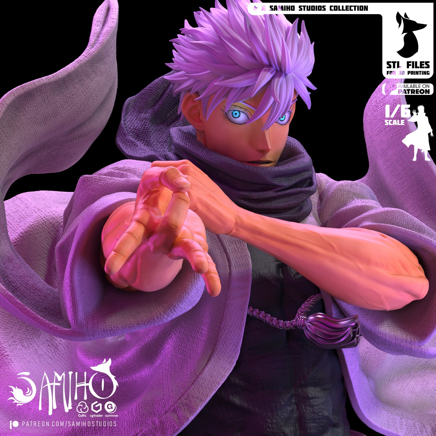 Satoru Gojo - Unassembled and Unpainted Garage Kit - Model Designed by Samiho Studios