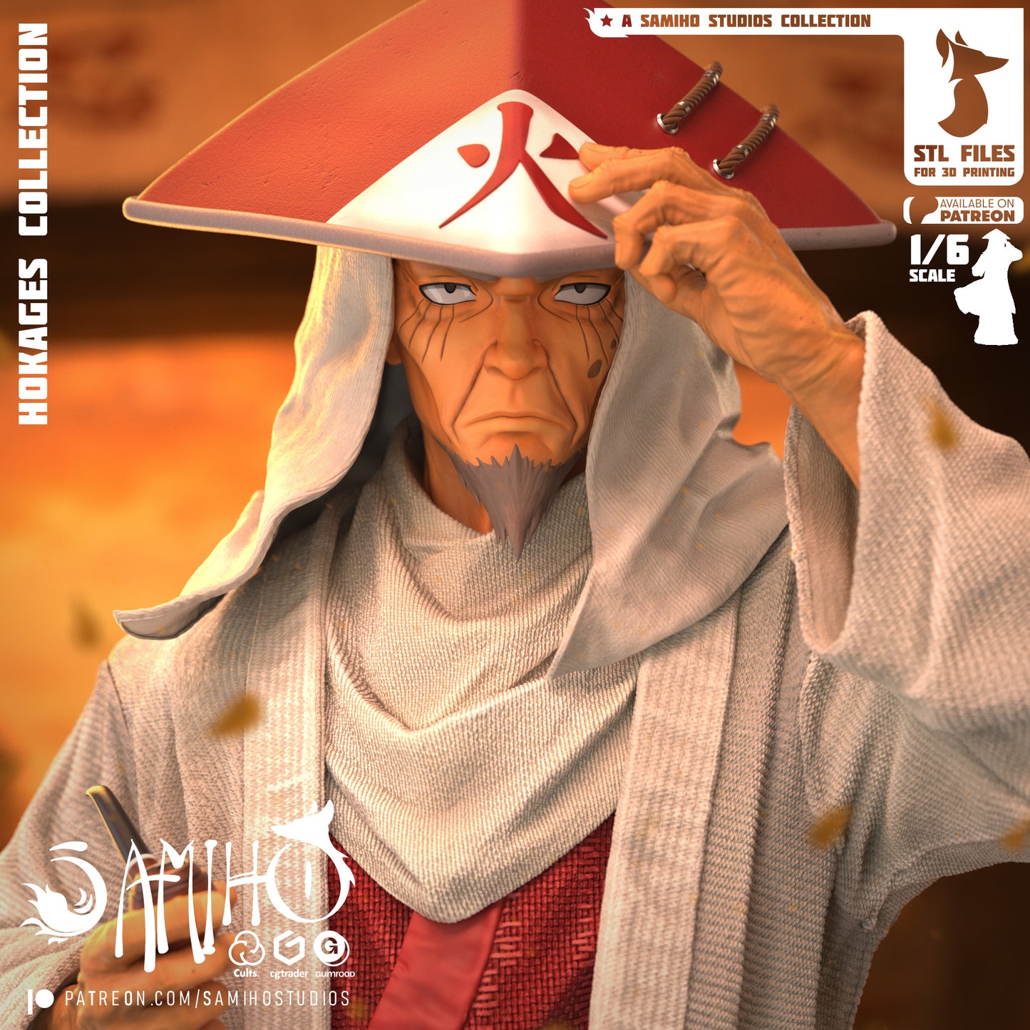 Sarutobi - Unassembled and Unpainted Garage Kit - Model Designed by Samiho Studios