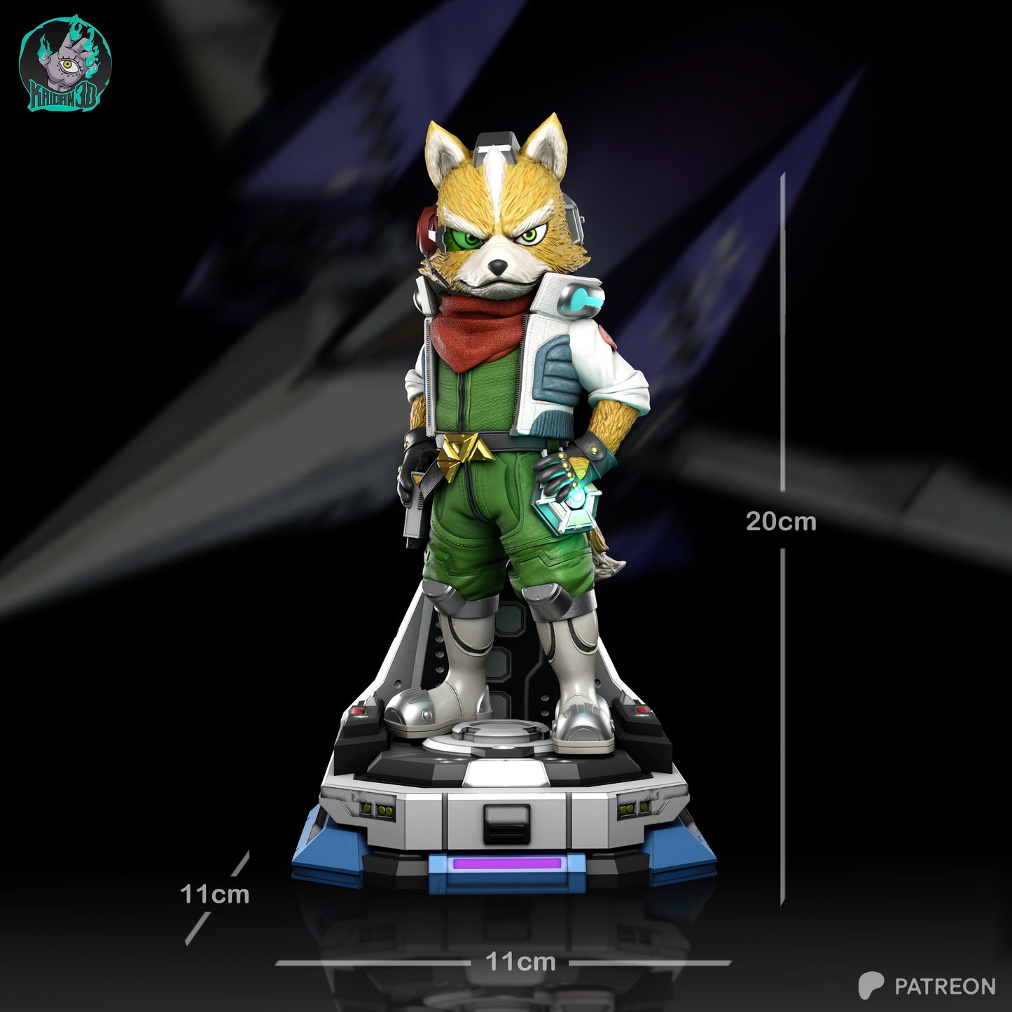 Fox McCloud - Unassembled and Unpainted Garage Kit - Model Designed by Kaidan3D
