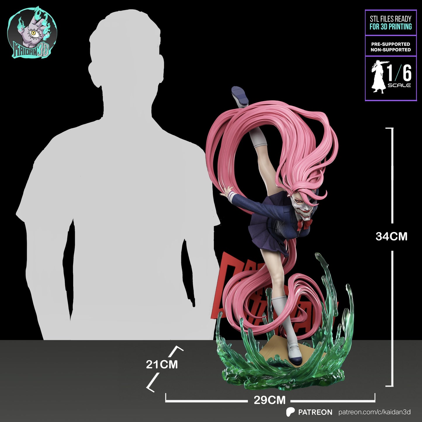 Aira Shiratori - (HEAD VARIANTS INCLUDED) Unassembled and Unpainted Garage Kit - Model Designed by Kaidan3D