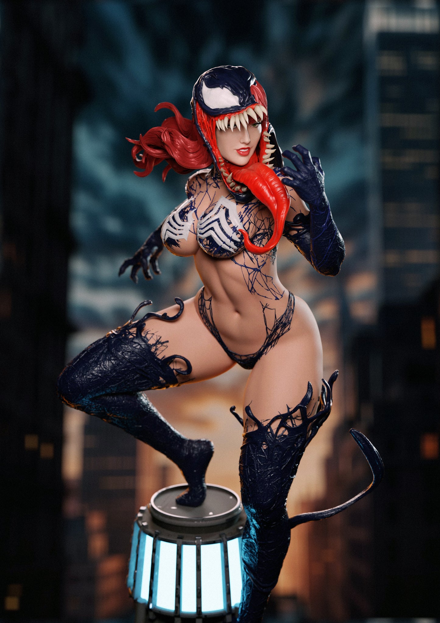 MJ Venomized (HEAD VARIANT INCLUDED) - Unassembled and Unpainted Garage Kit - Model Designed by Abe3D/Marcio