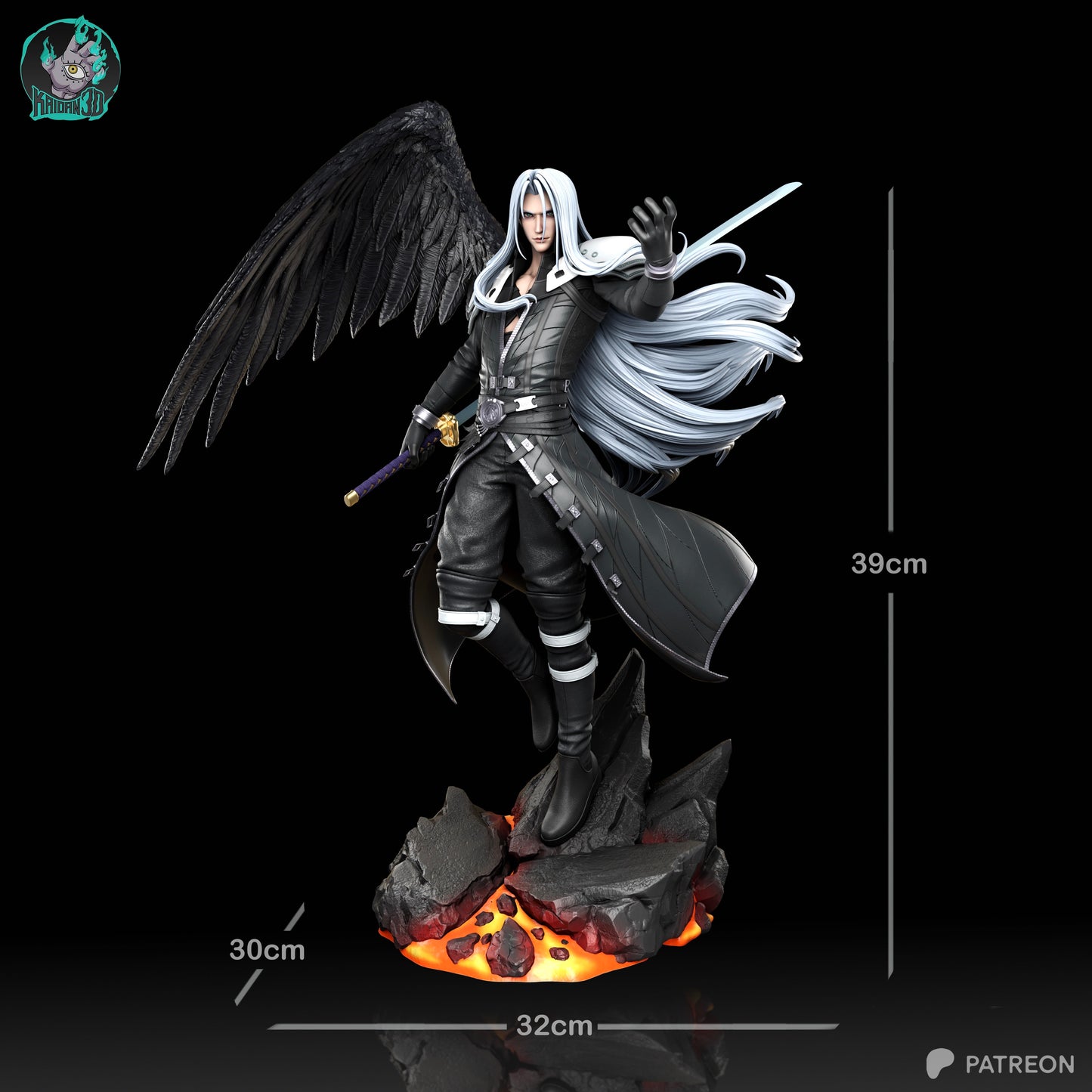Sephiroth - Unassembled and Unpainted Garage Kit - Model Designed by Kaidan3D