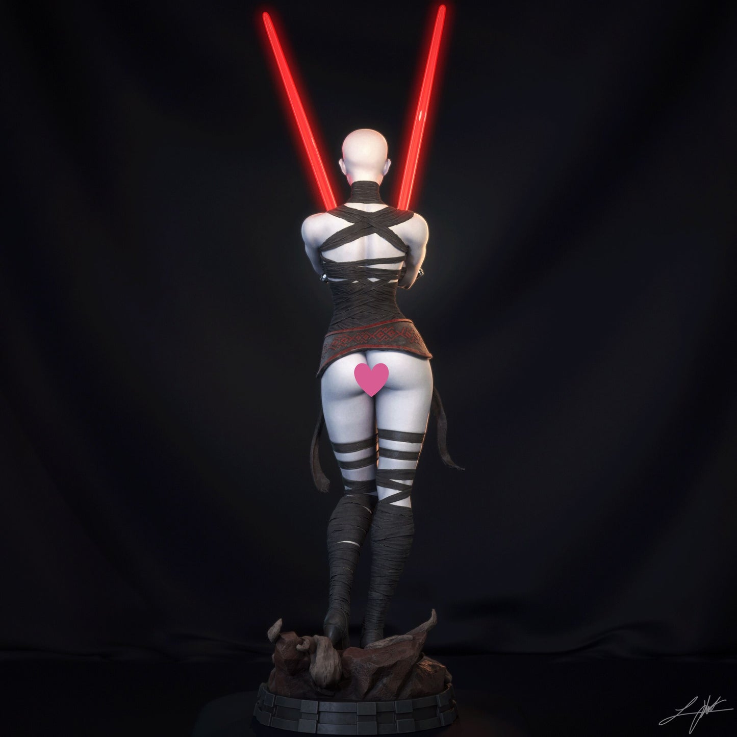 Asajj Ventress NSFW - Unassembled and Unpainted Garage Kit - Model Designed by Abe3D/Ramses