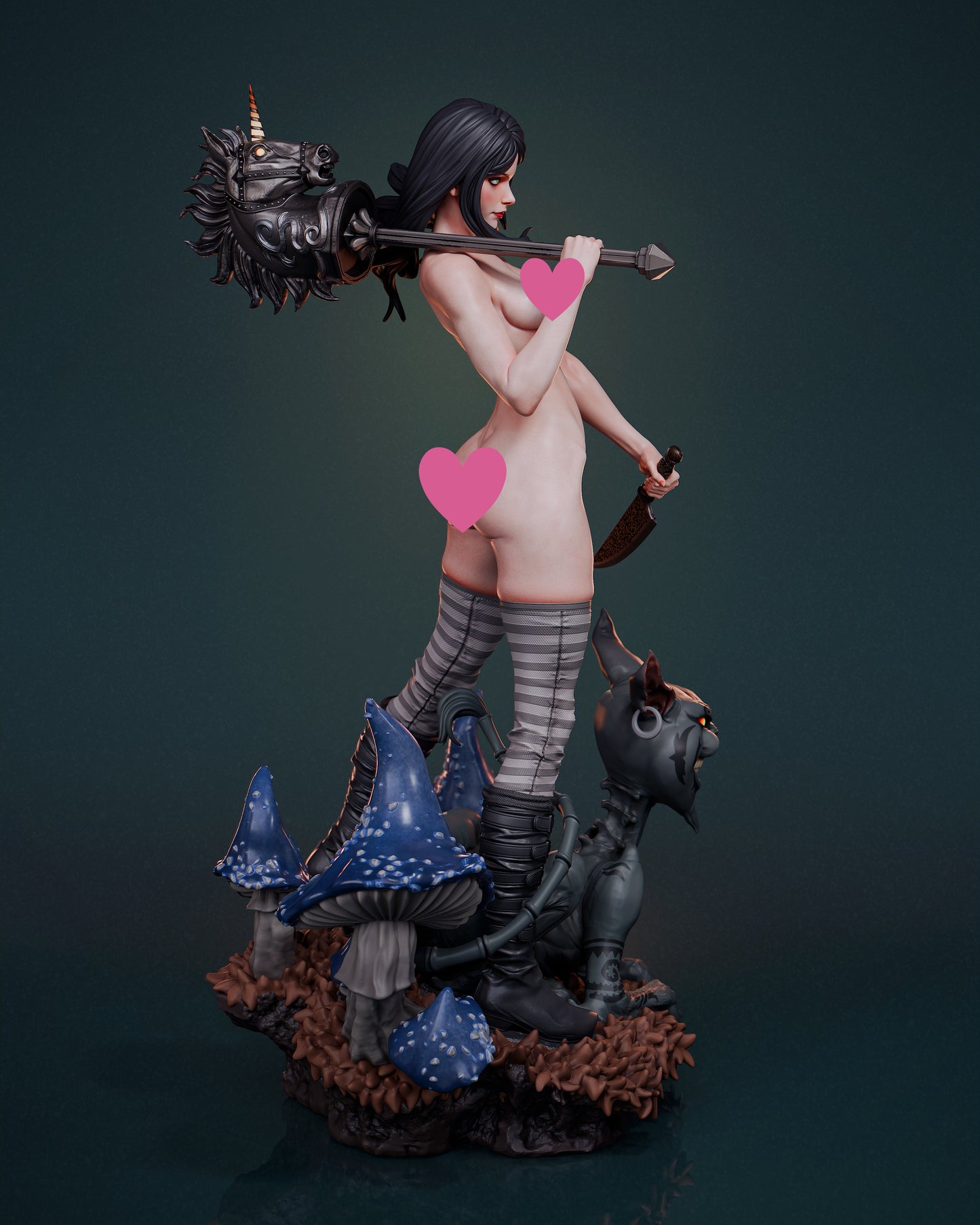 Alice NSFW - Unassembled and Unpainted Garage Kit - Model Designed by Abe3D/Davi
