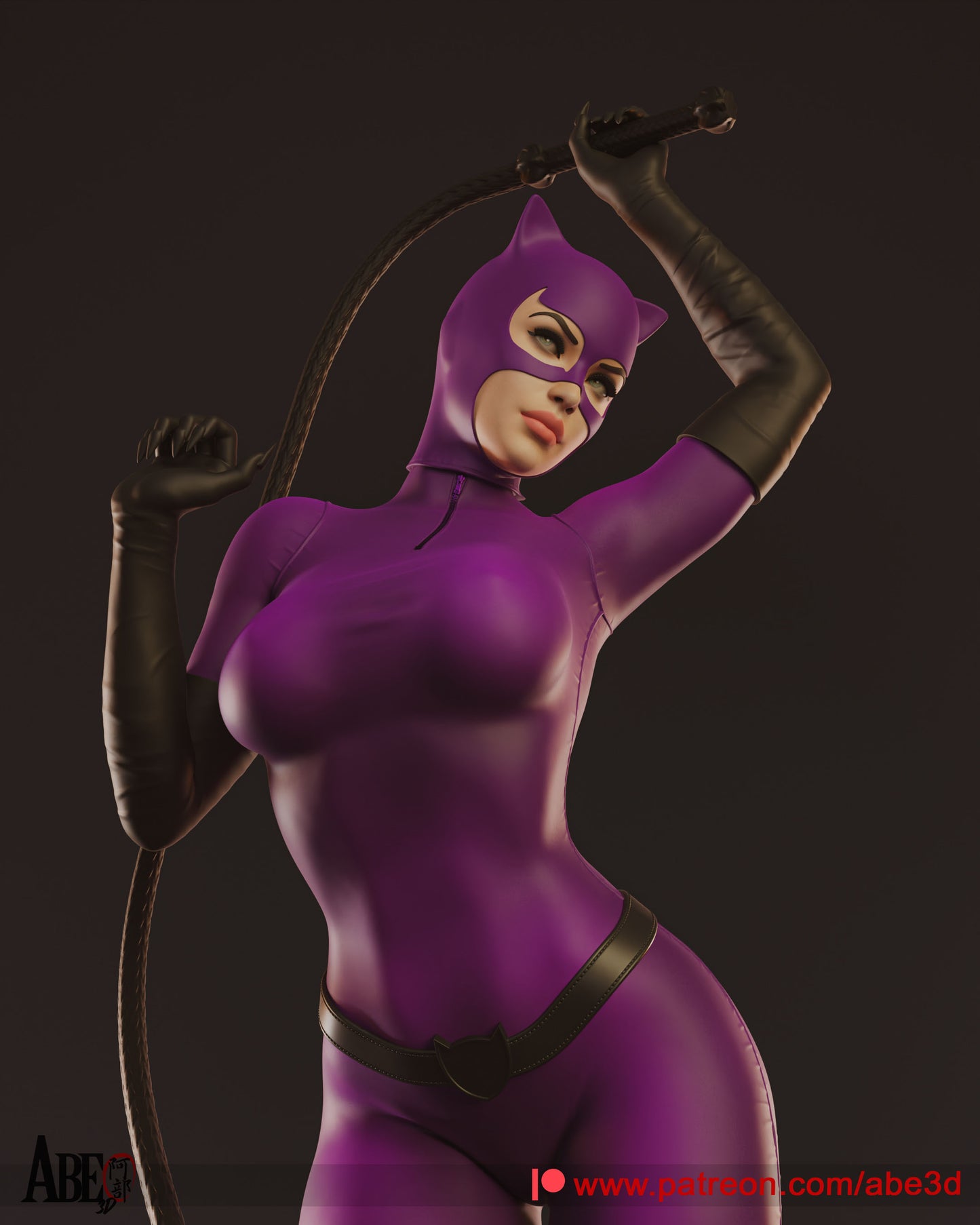 Catwoman (HAIR/HEAD VARIANT INCLUDED) - Unassembled and Unpainted Garage Kit - Model Designed by Abe3d