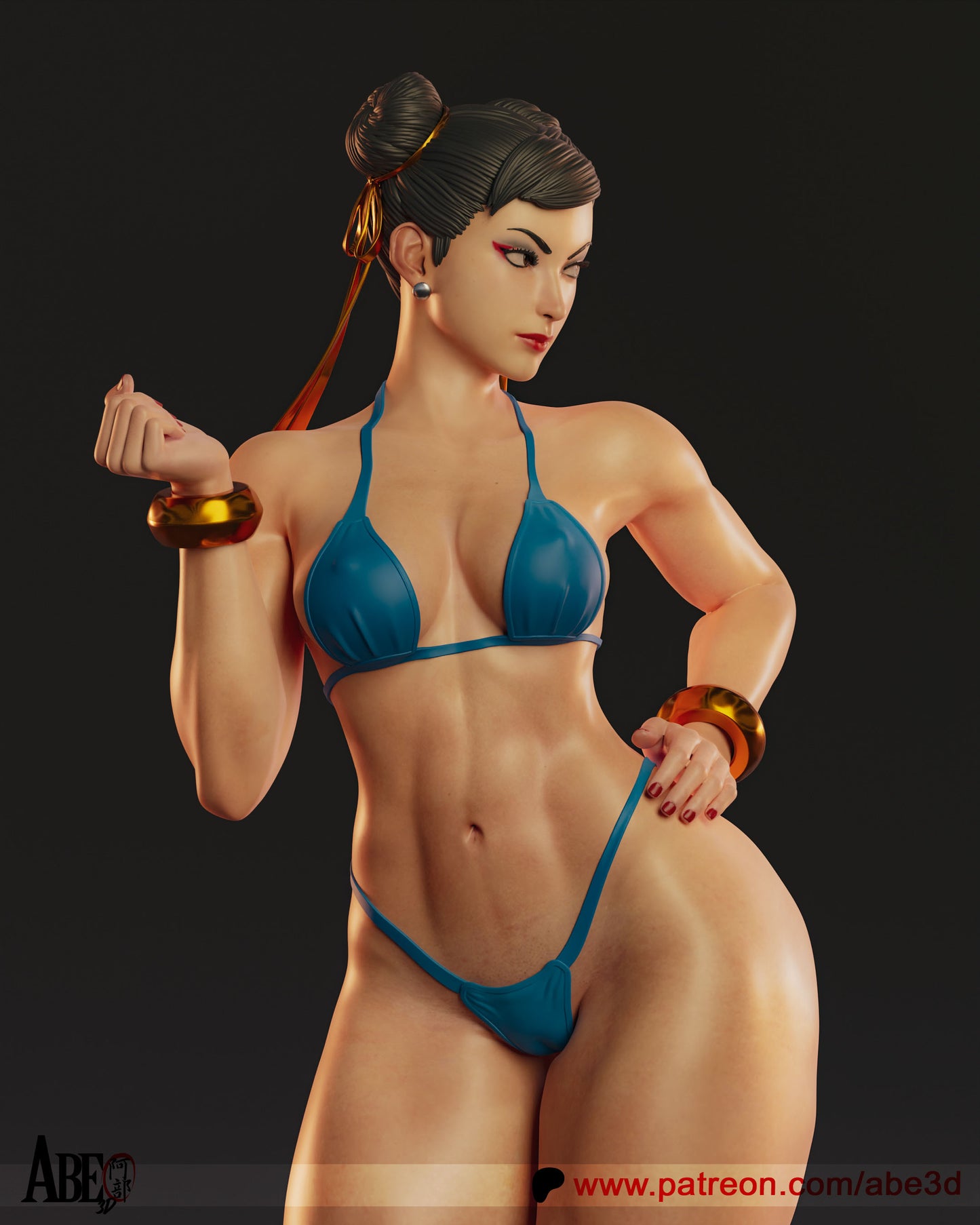 Chun Li SF 6 Bikini - Unassembled and Unpainted Garage Kit - Model Designed by Abe3d