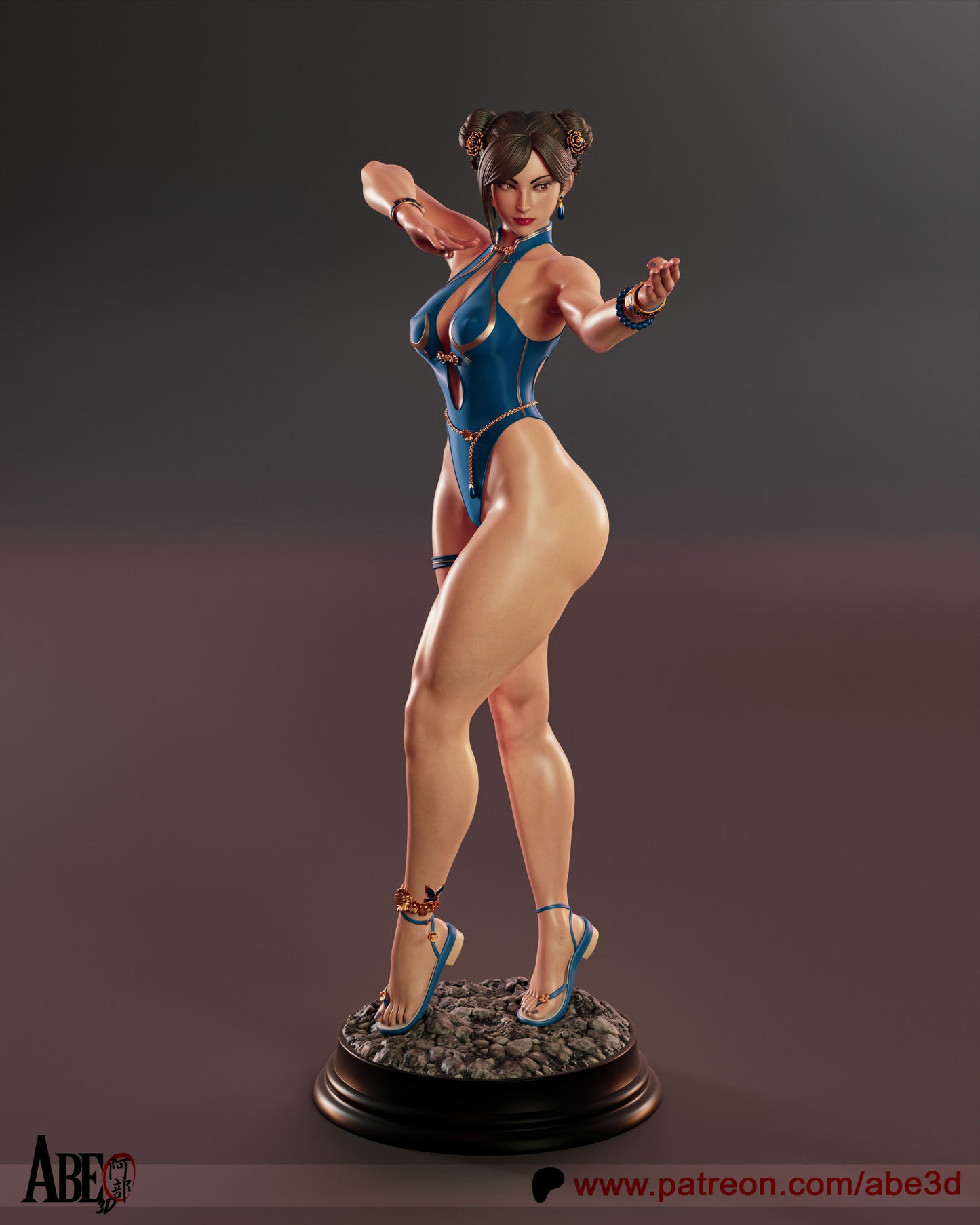 Chun-Li SF6 Outfit CST4 - Unassembled and Unpainted Garage Kit - Model Designed by Abe3D