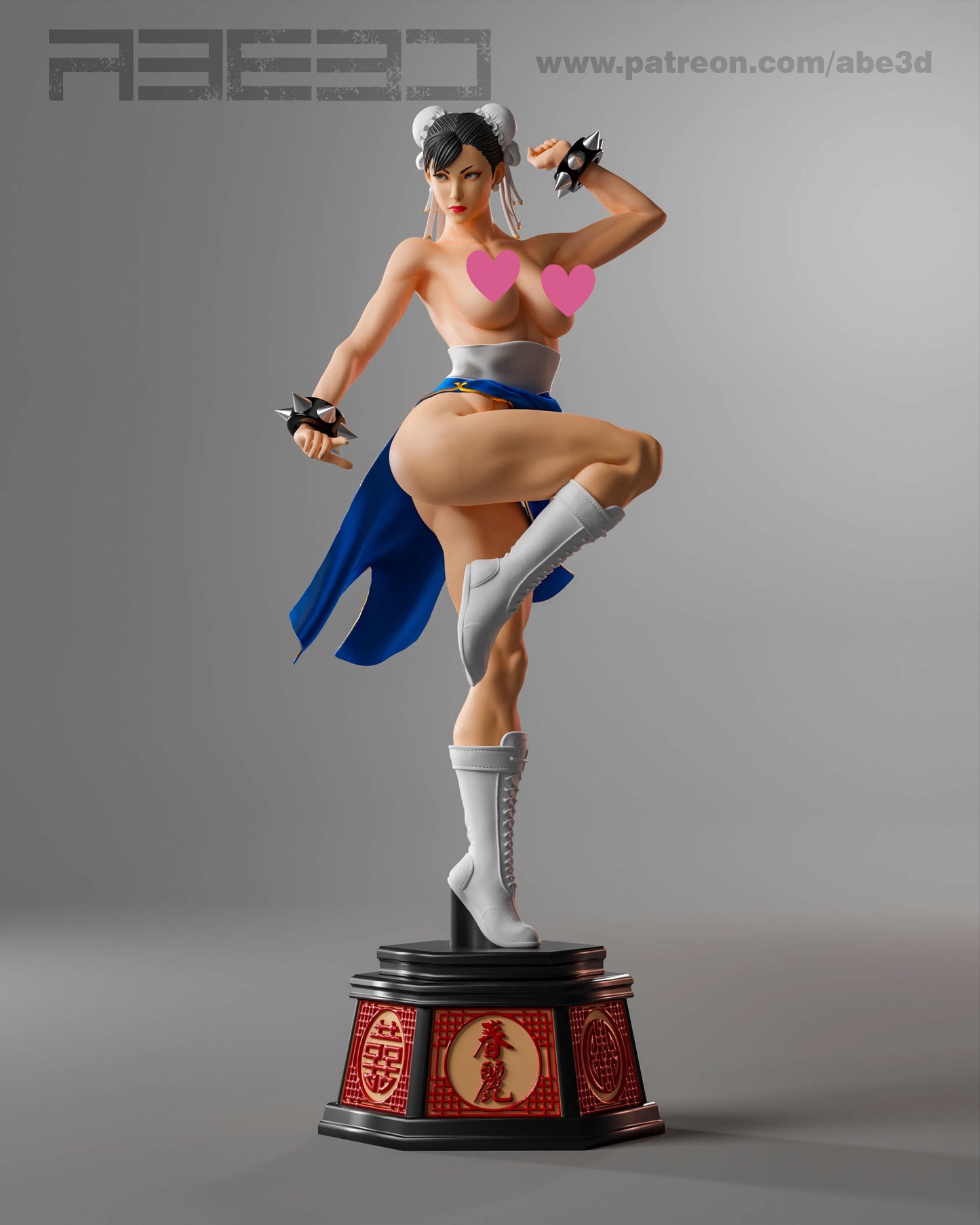 Chun- li NSFW (VARIANT PART INCLUDED) - Unassembled and Unpainted Garage Kit - Model Designed by Abe3d