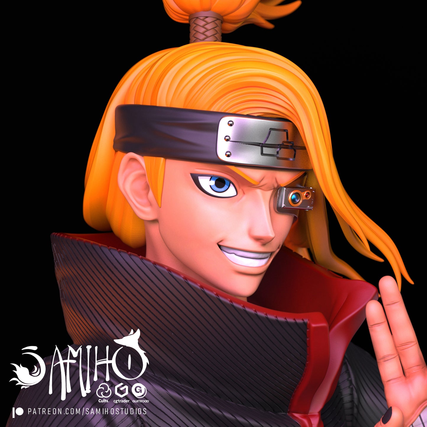 Deidara - Unassembled and Unpainted Garage Kit - Model Designed by Samiho Studios
