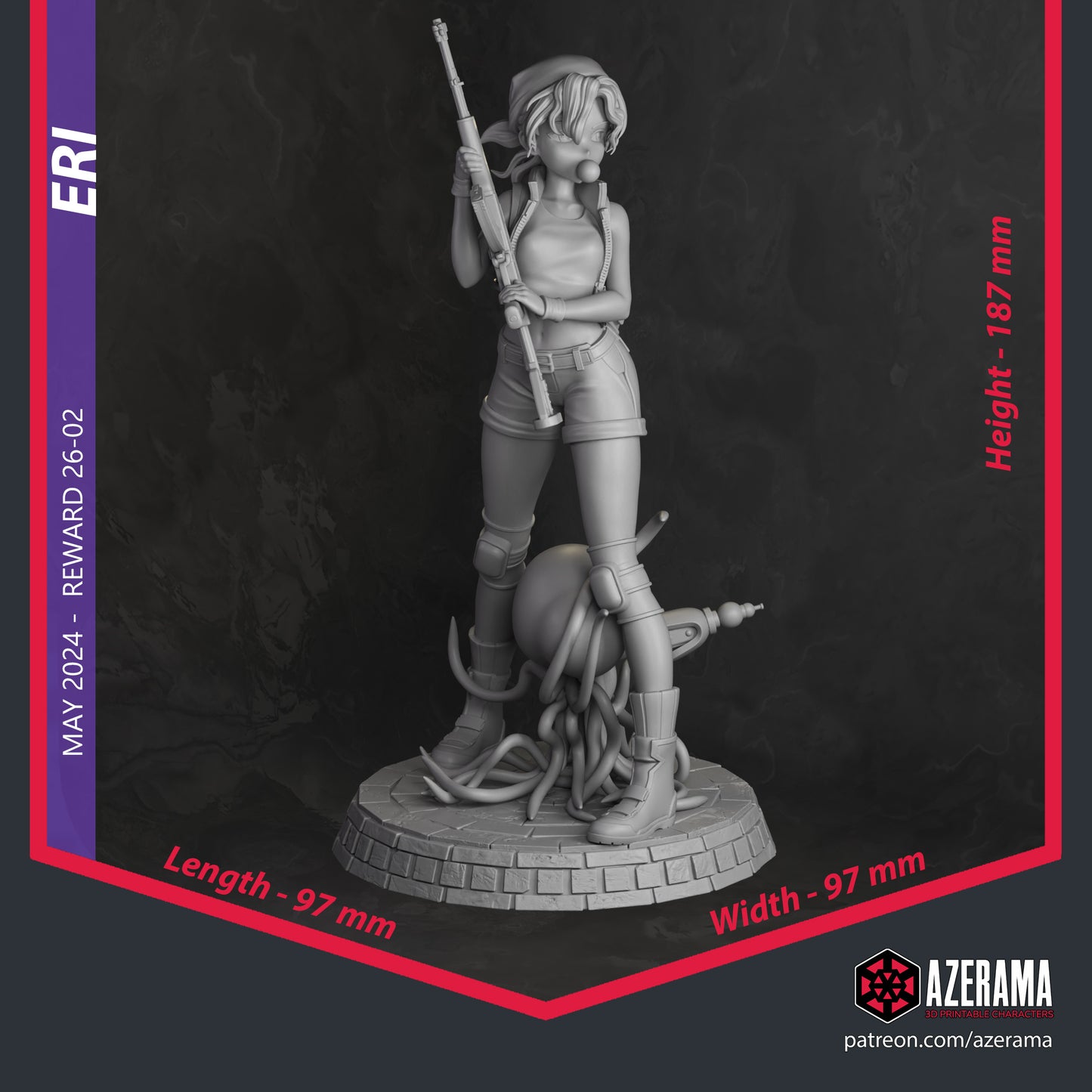 Eri - Unassembled and Unpainted Garage Kit - Model Designed by Azerama