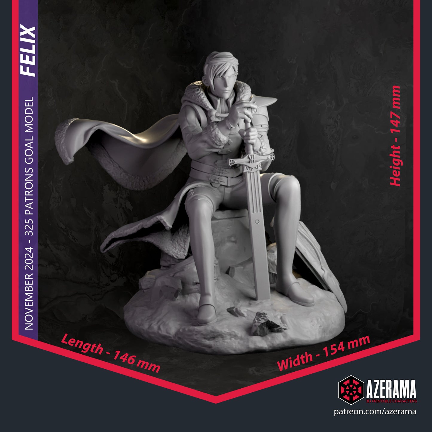 Felix - Unassembled and Unpainted Garage Kit - Model Designed by Azerama