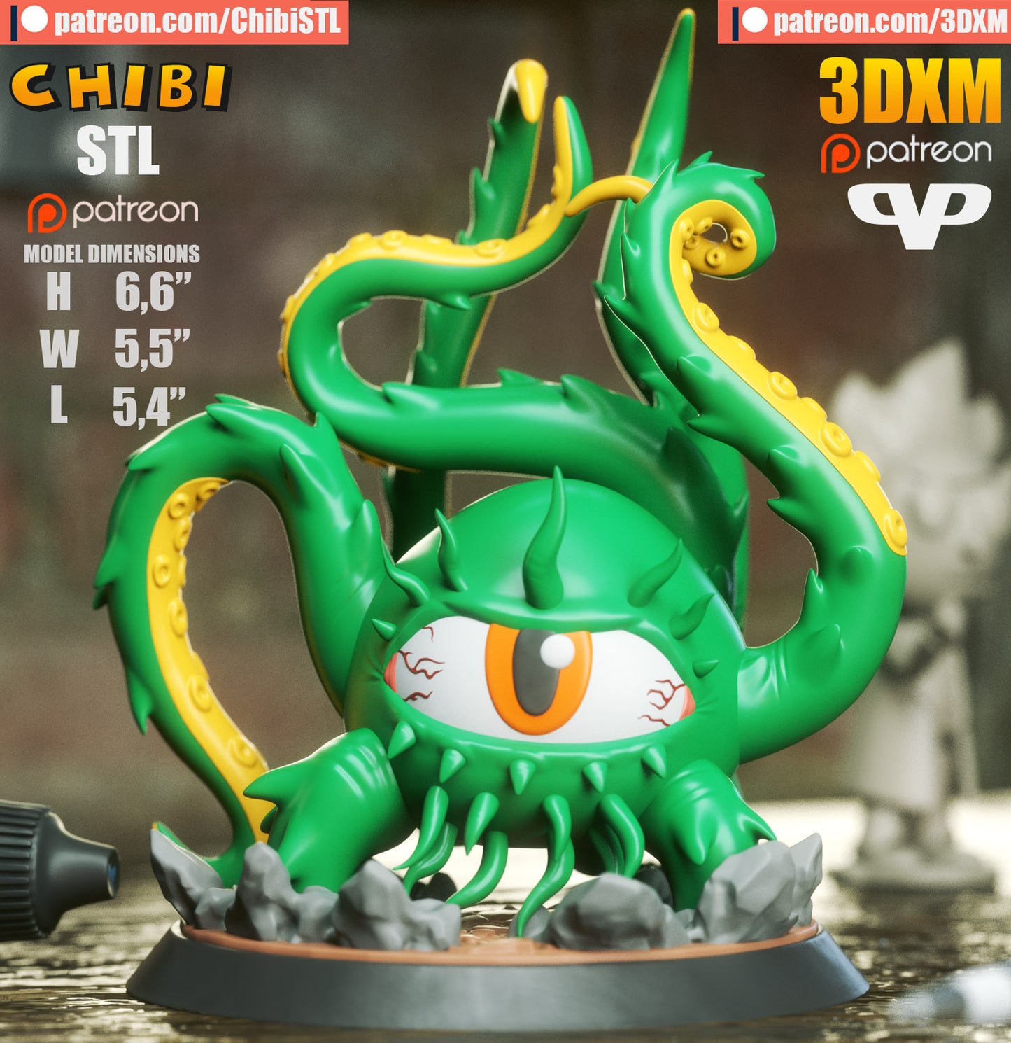 Gorath - Unassembled and Unpainted Garage Kit - Model Designed by ChibiSTL