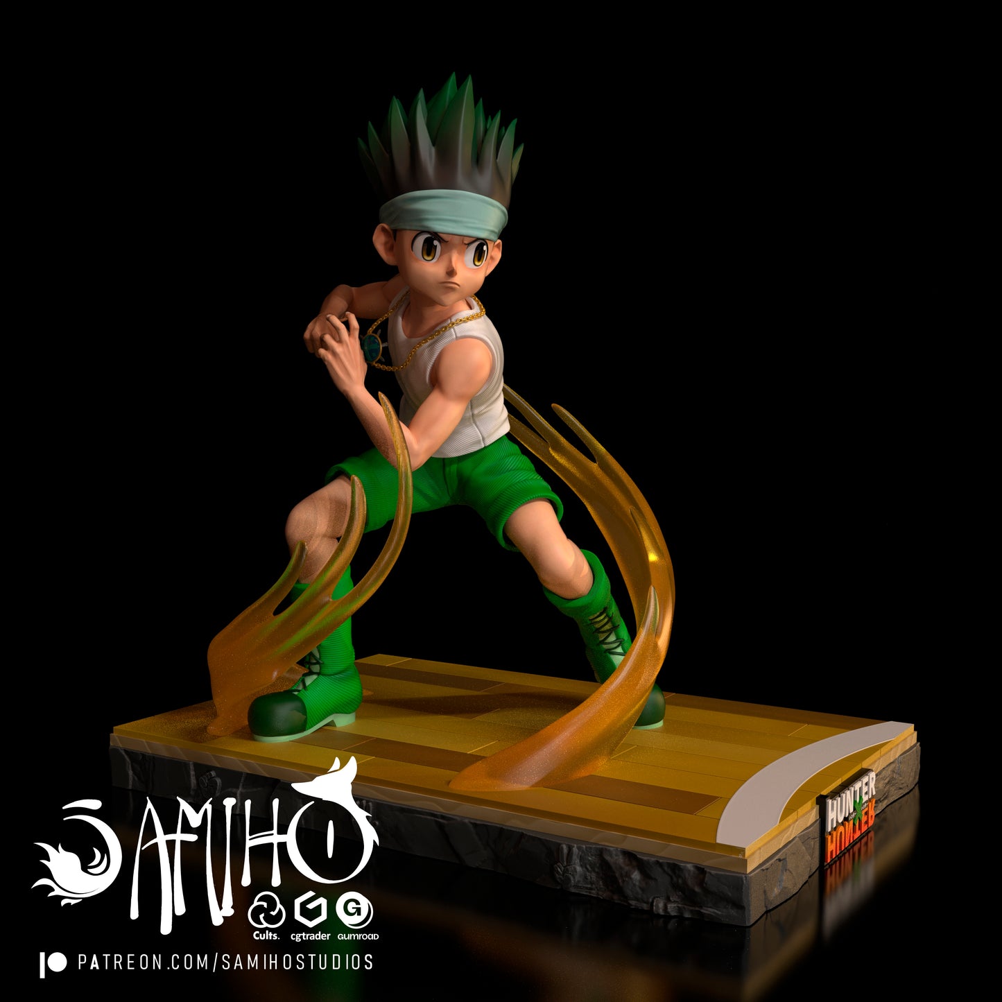 Gon - Unassembled and Unpainted Garage Kit - Model Designed by Samiho Studios