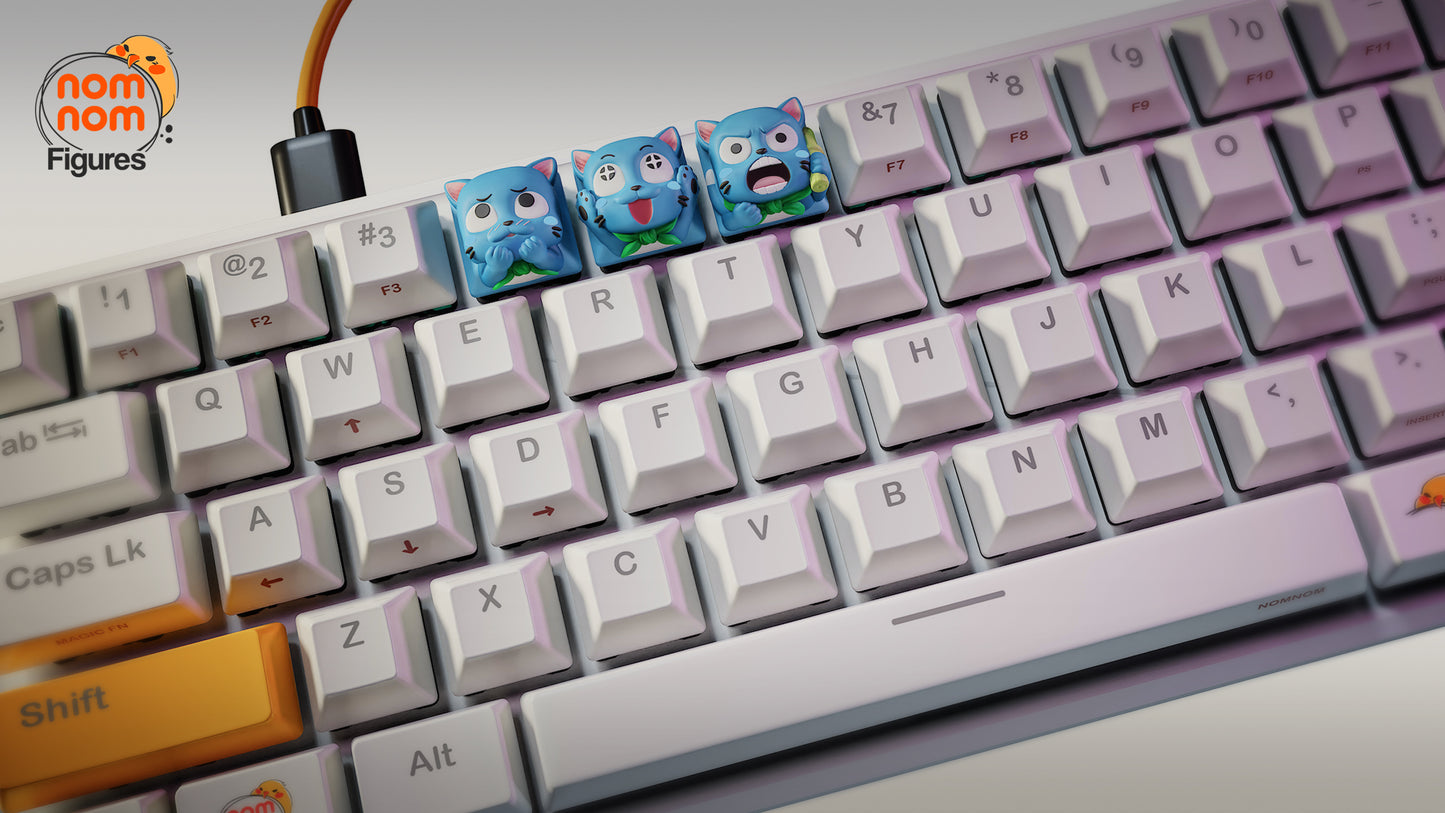 Happy KeyCaps - UNPAINTED - Model Designed by NomNom Figures
