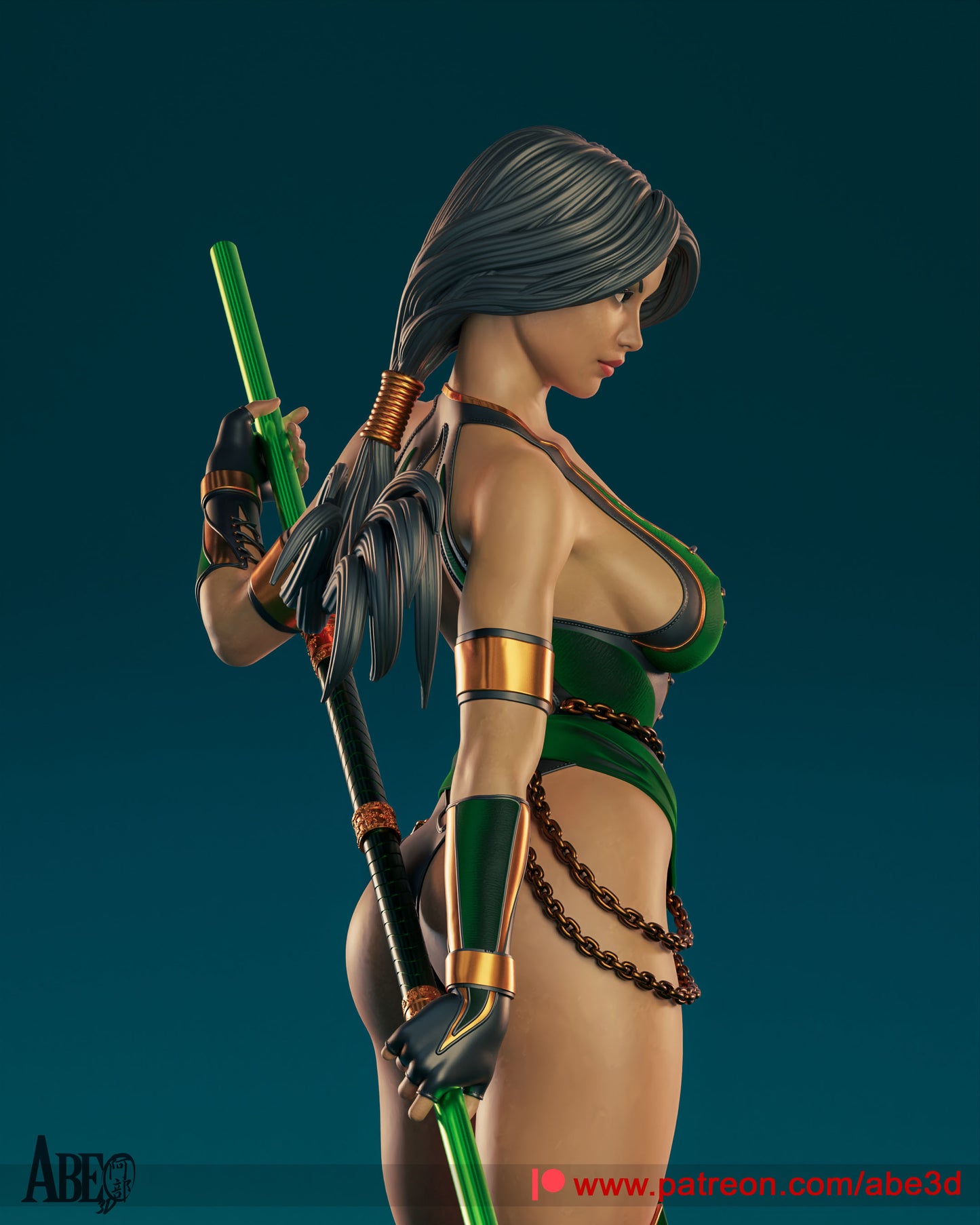 Jade (VARIANT FACE INCLUDED) - Unassembled and Unpainted Garage Kit - Model Designed by Abe3d