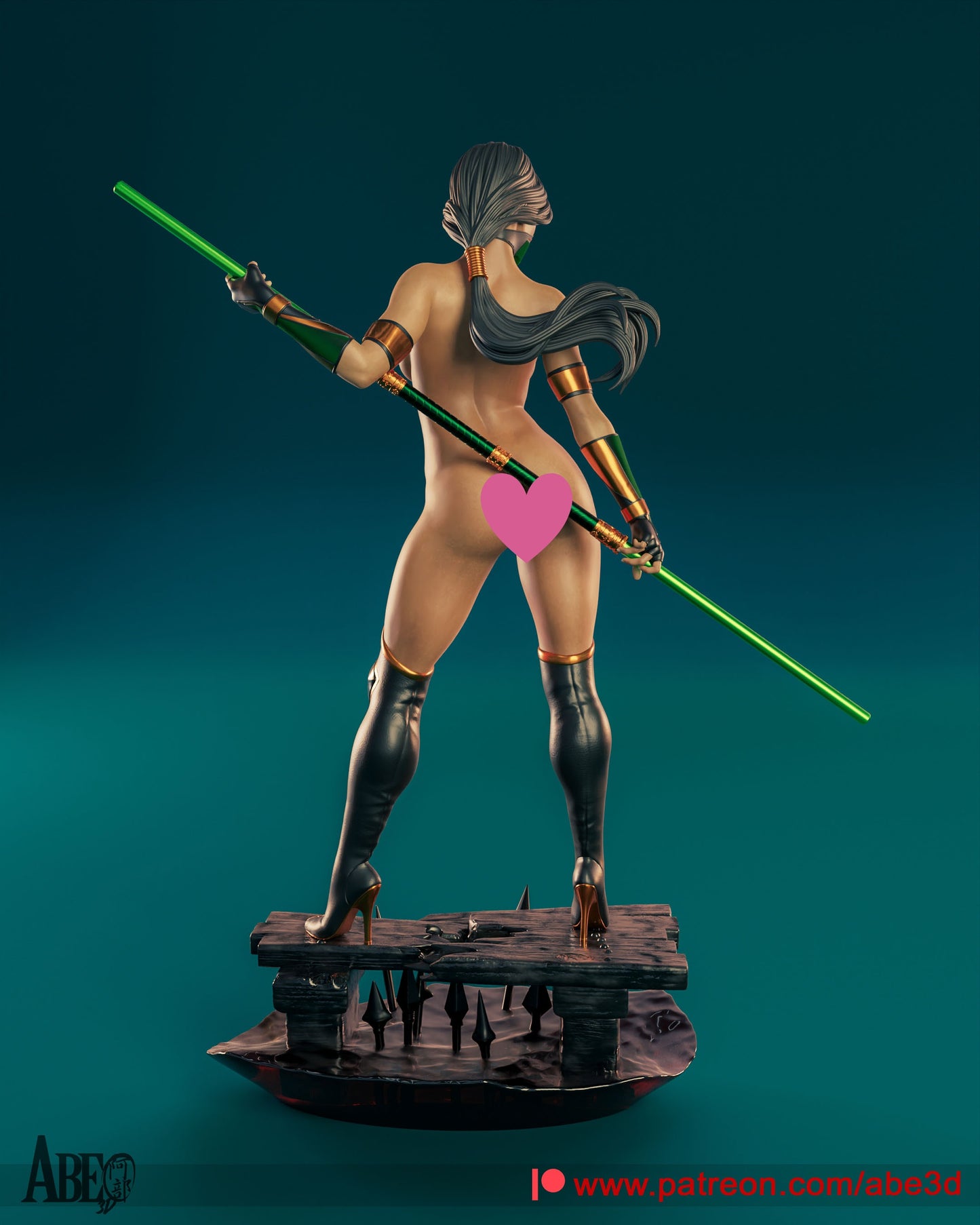 Jade NSFW - Unassembled and Unpainted Garage Kit - Model Designed by Abe3d