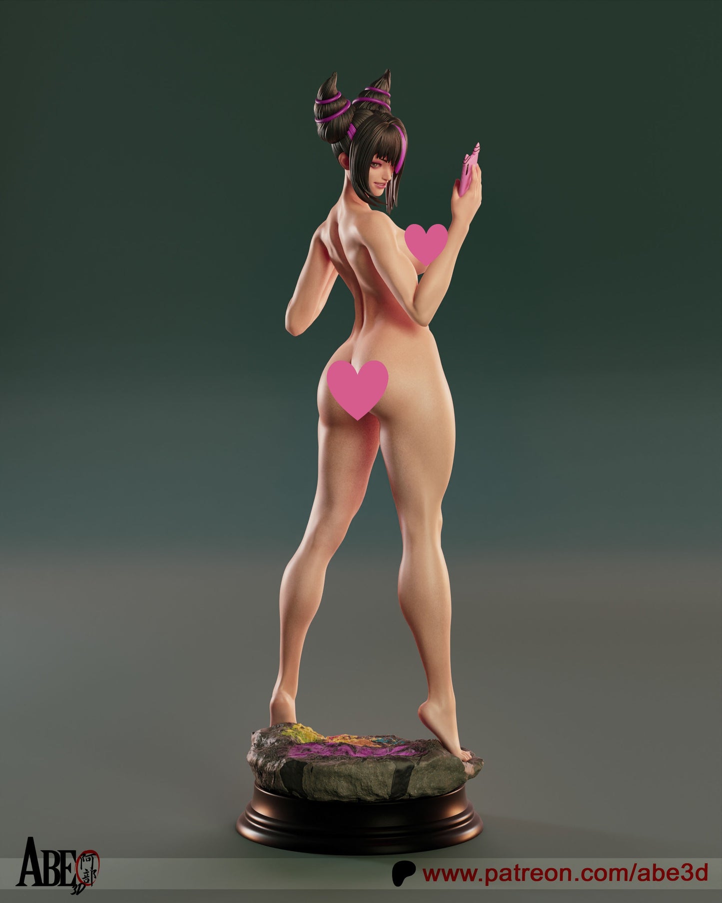 Juri NSFW - Unassembled and Unpainted Garage Kit - Model Designed by Abe3d