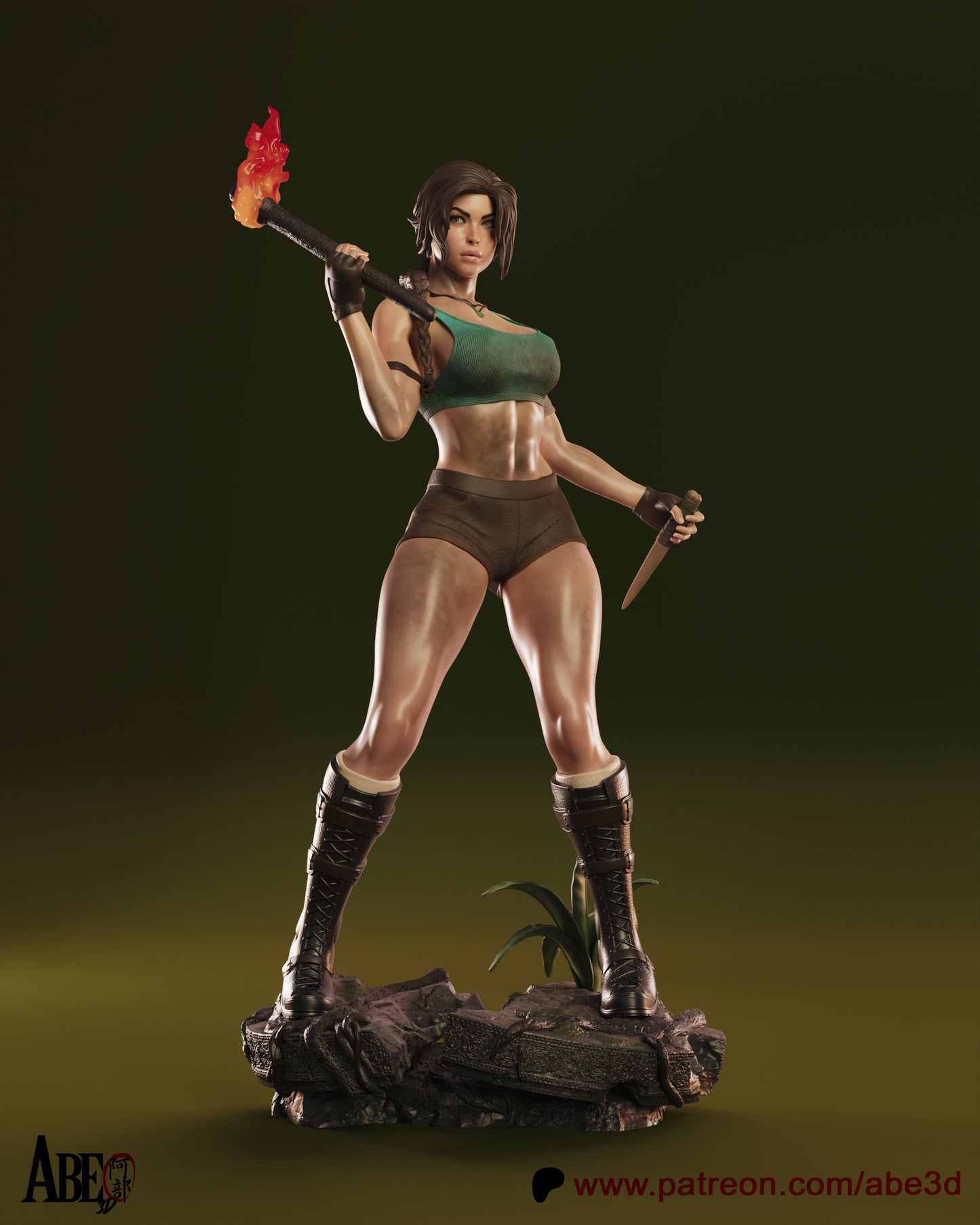 Lara (VARIANT PARTS INCLUDED) - Unassembled and Unpainted Garage Kit - Model Designed by Abe3d