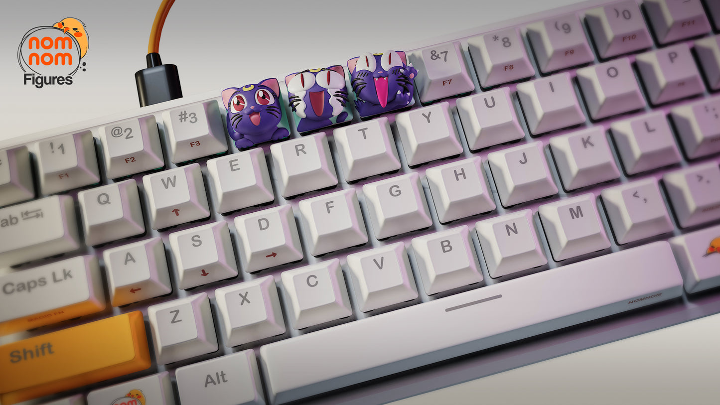 Luna KeyCaps - UNPAINTED - Model Designed by NomNom Figures