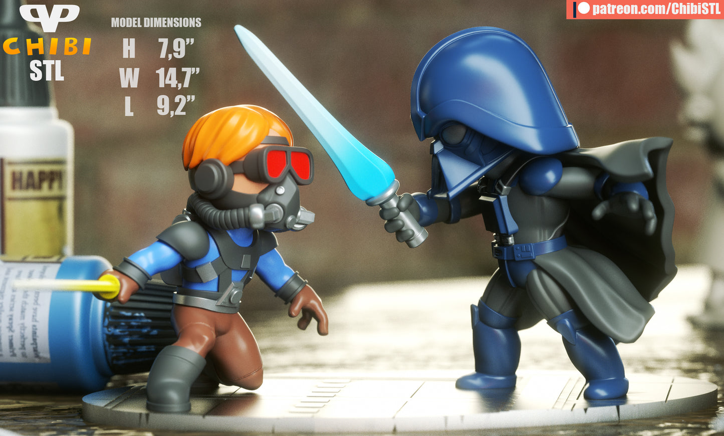 Ralph vs Vader - Unassembled and Unpainted Garage Kit - Model Designed by ChibiSTL