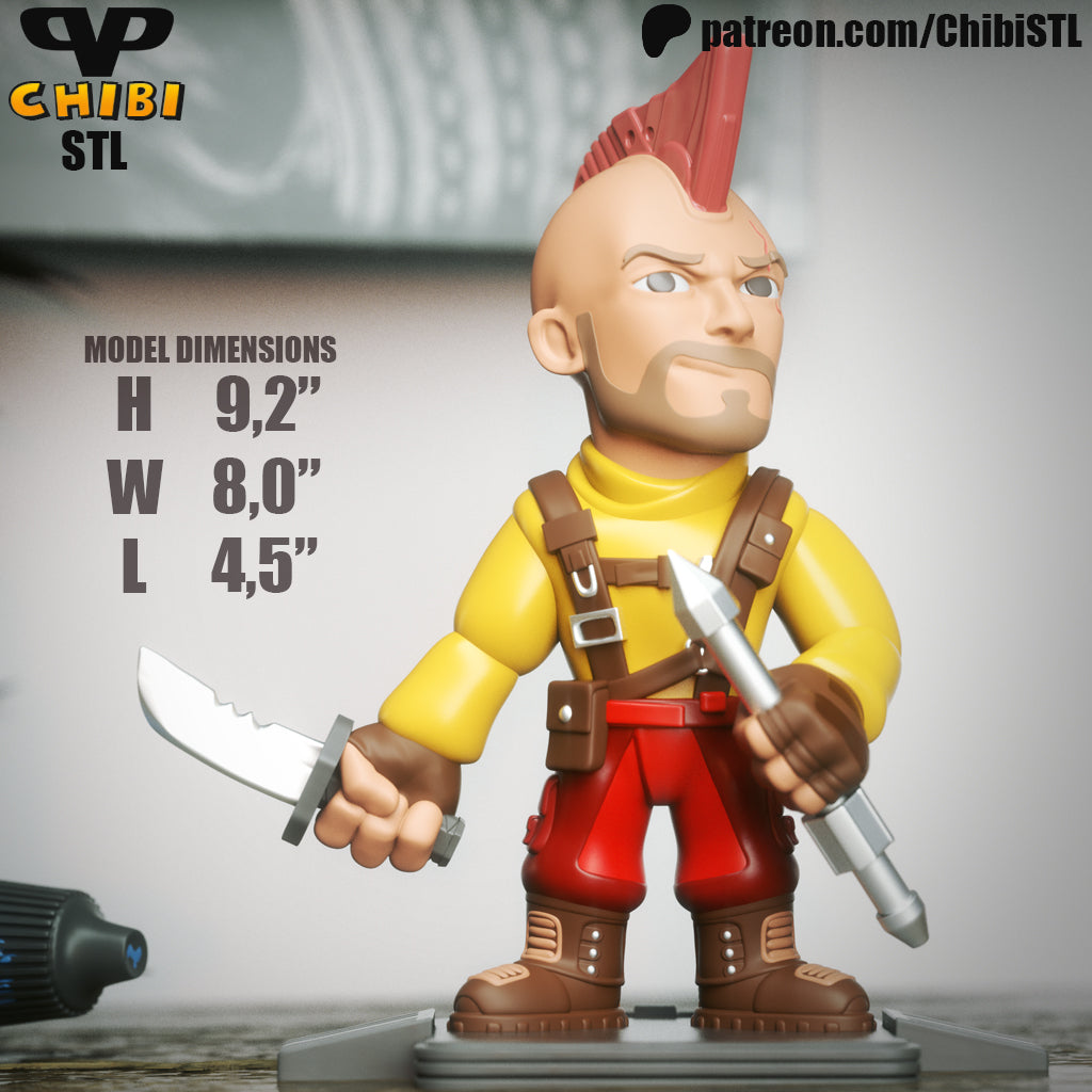 Kraglin - Unassembled and Unpainted Garage Kit - Model Designed by ChibiSTL