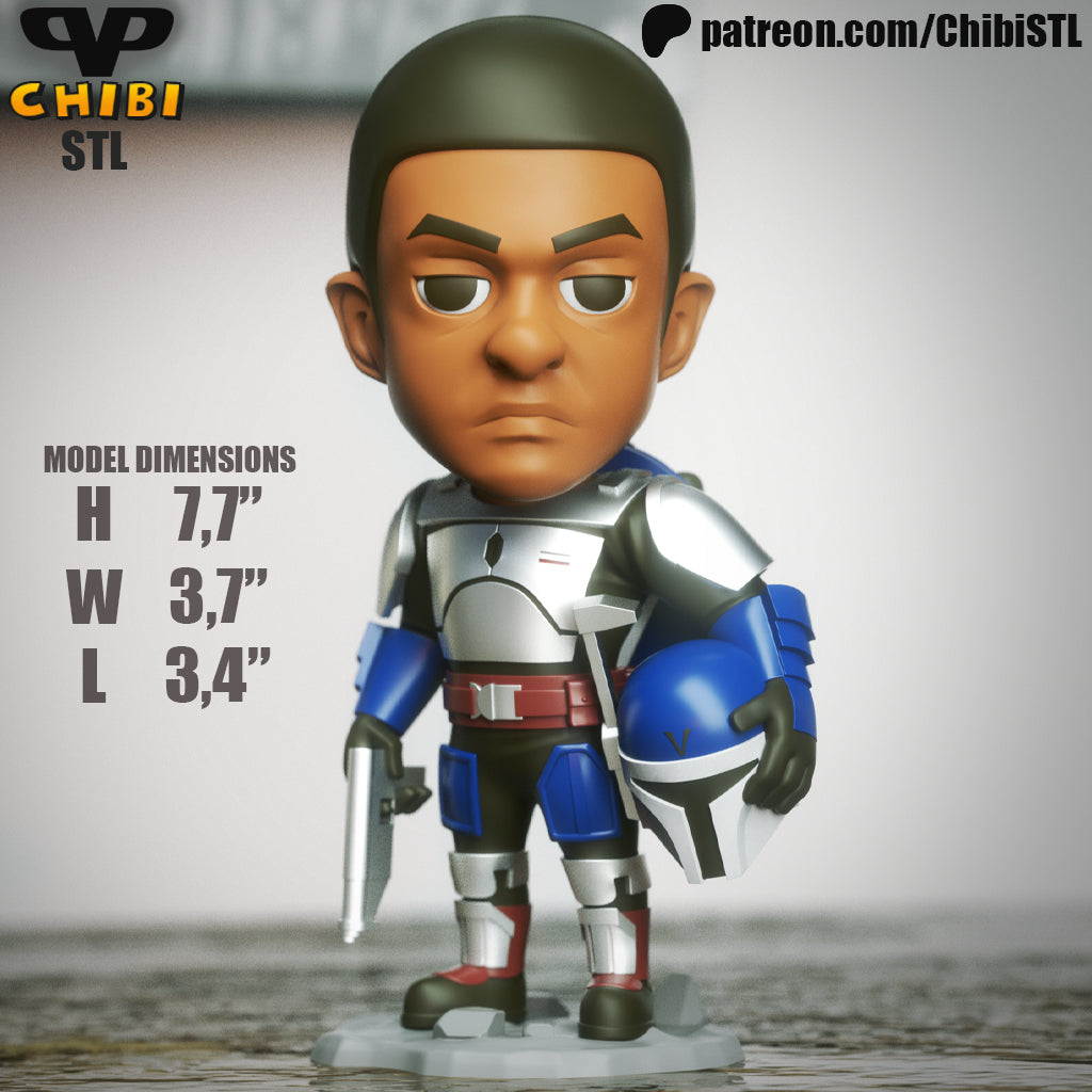 Mandalorian Fleet Commander - Unassembled and Unpainted Garage Kit - Model Designed by Chibi STL