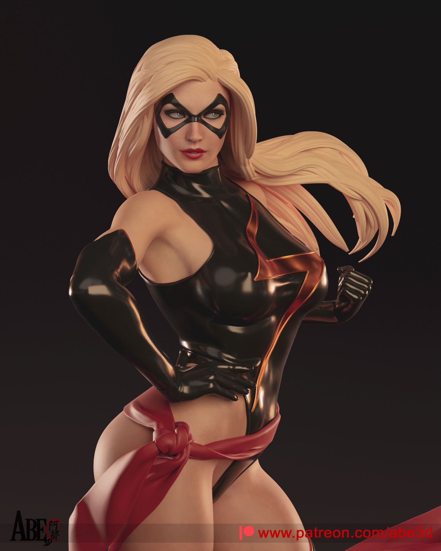 Ms Marvel - Unassembled and Unpainted Garage Kit - Model Designed by Abe3d
