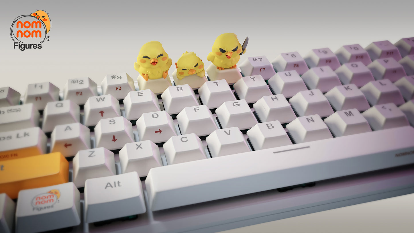 NomNom KeyCaps - UNPAINTED - Model Designed by NomNom Figures