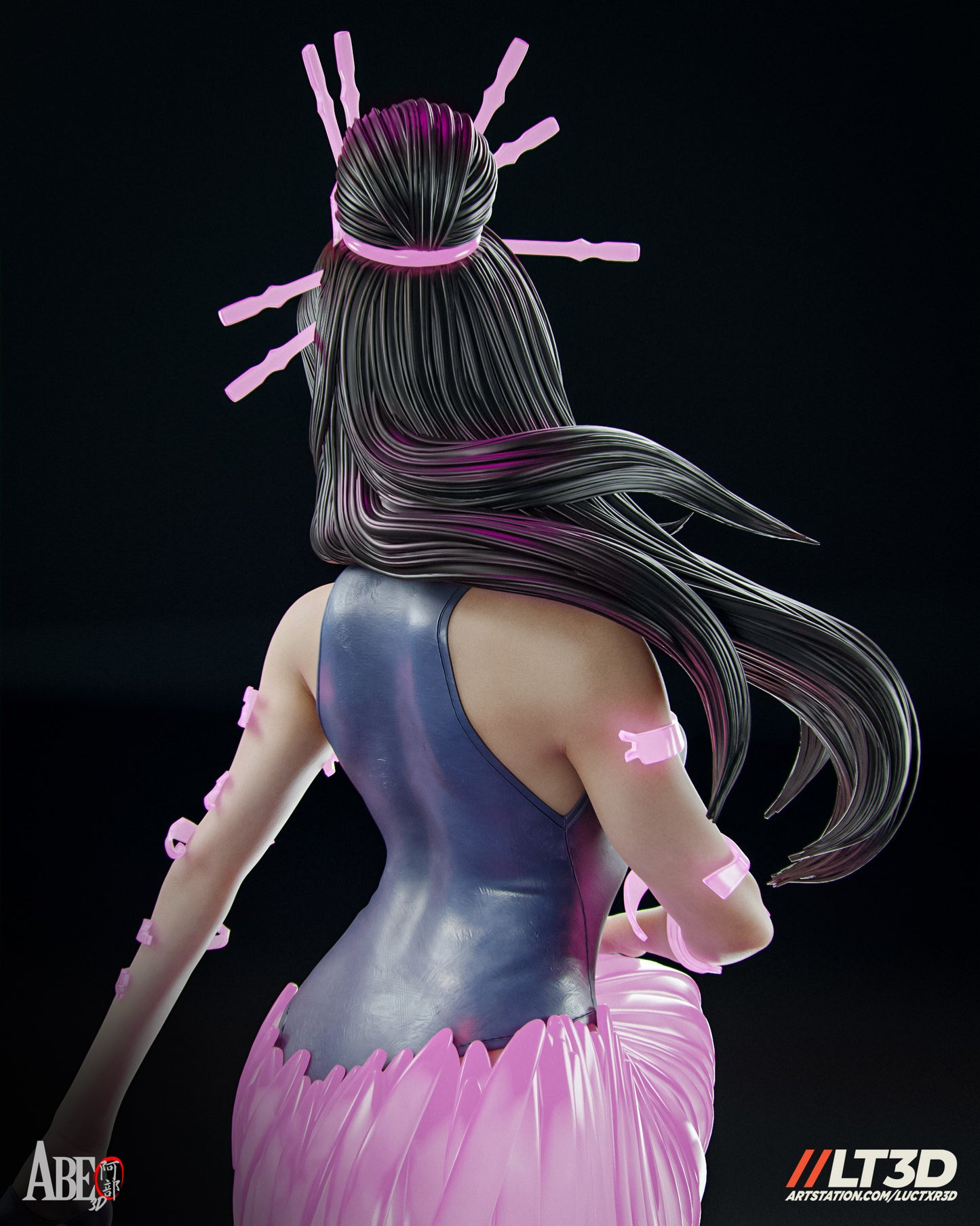 Hellfire Gala Psylocke - Unassembled and Unpainted Garage Kit - Model Designed by Abe3d/LT3D