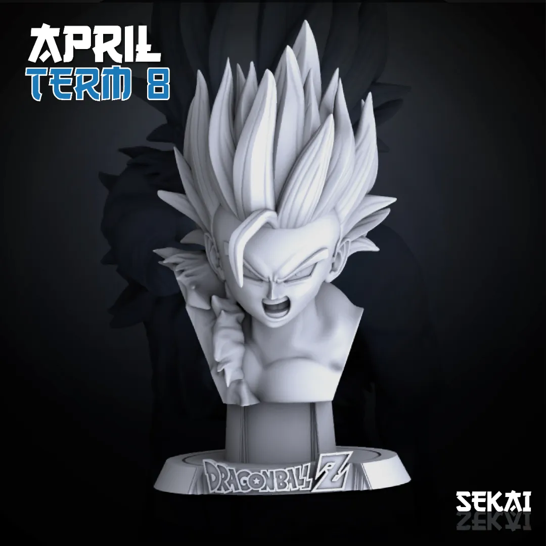 SSJ2 Teen Gohan - Unassembled and Unpainted Garage Kit - Model Designed by Sekai3D