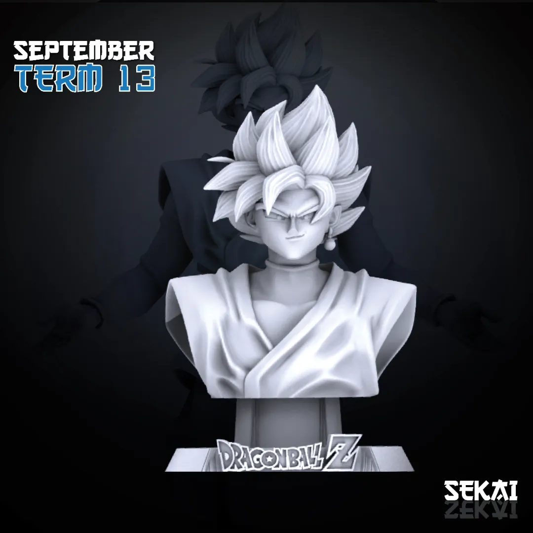 SSJ Rose Goku Black - Unassembled and Unpainted Garage Kit - Model Designed by Sekai3D