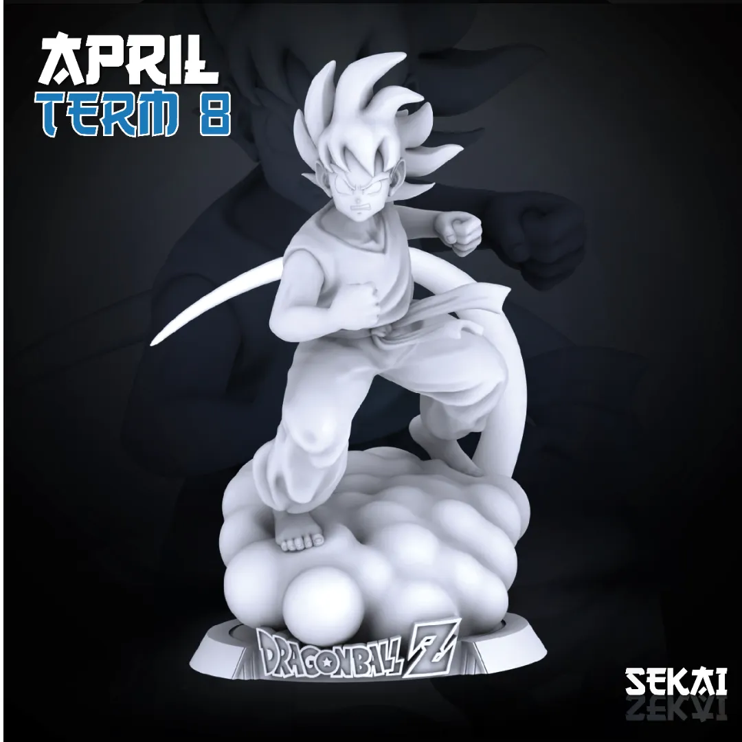 Goku - Unassembled and Unpainted Garage Kit - Model Designed by Sekai3D