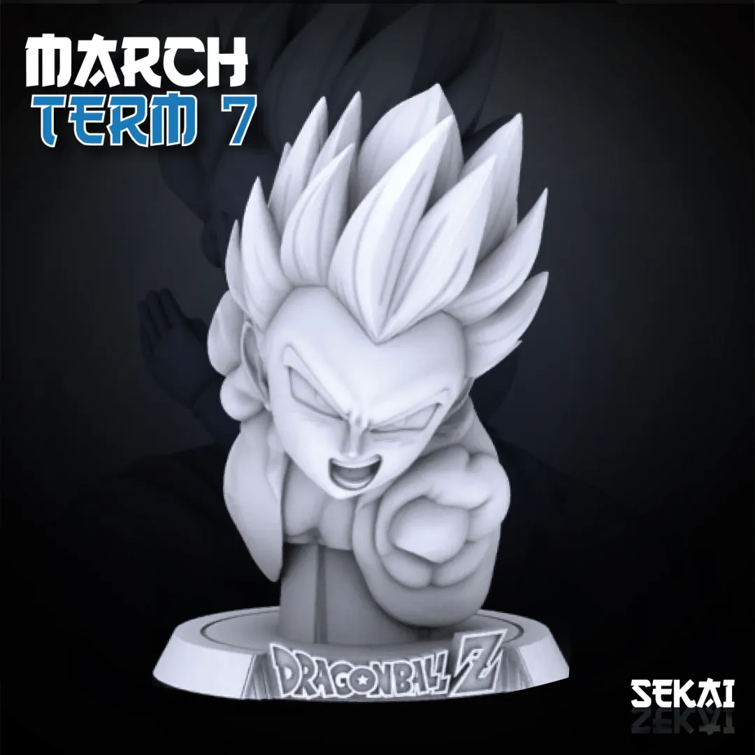 Gotenks - Unassembled and Unpainted Garage Kit - Model Designed by Sekai3D