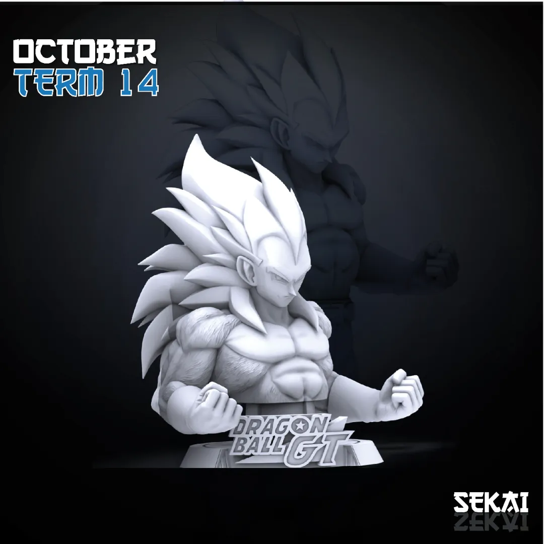 SSJ4 Vegeta - Unassembled and Unpainted Garage Kit - Model Designed by Sekai3D