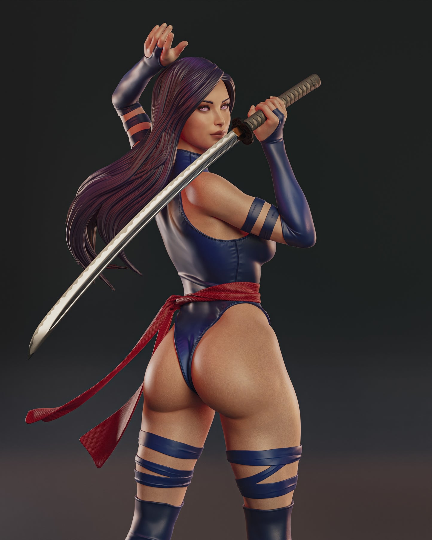 Psylocke - Unassembled and Unpainted Garage Kit - Model Designed by Abe3d