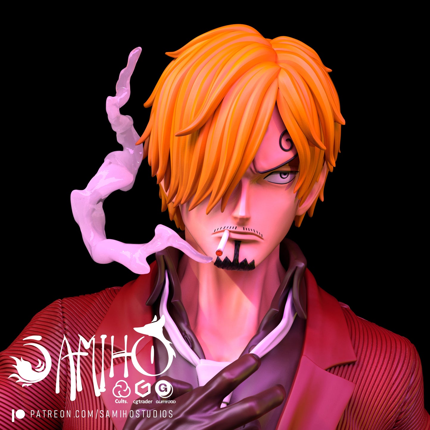 Sanji - Unassembled and Unpainted Garage Kit - Model Designed by Samiho Studios