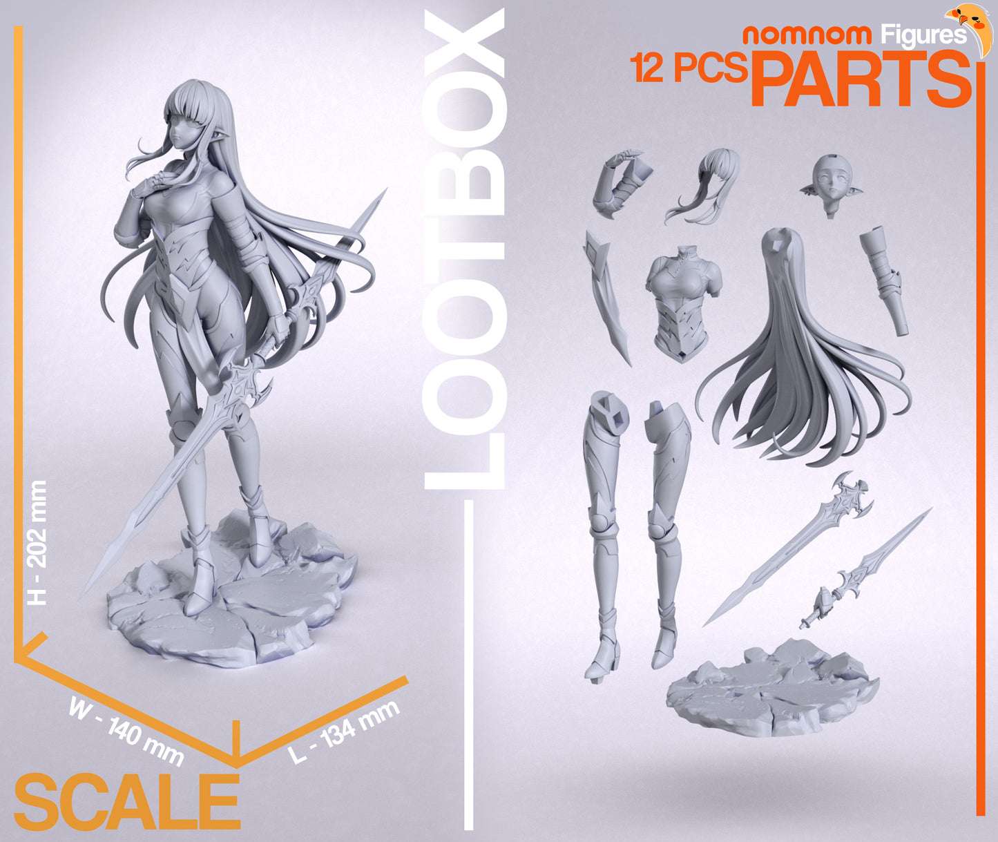 Esil - Unassembled and Unpainted Garage Kit - Model Designed by NomNom Figures