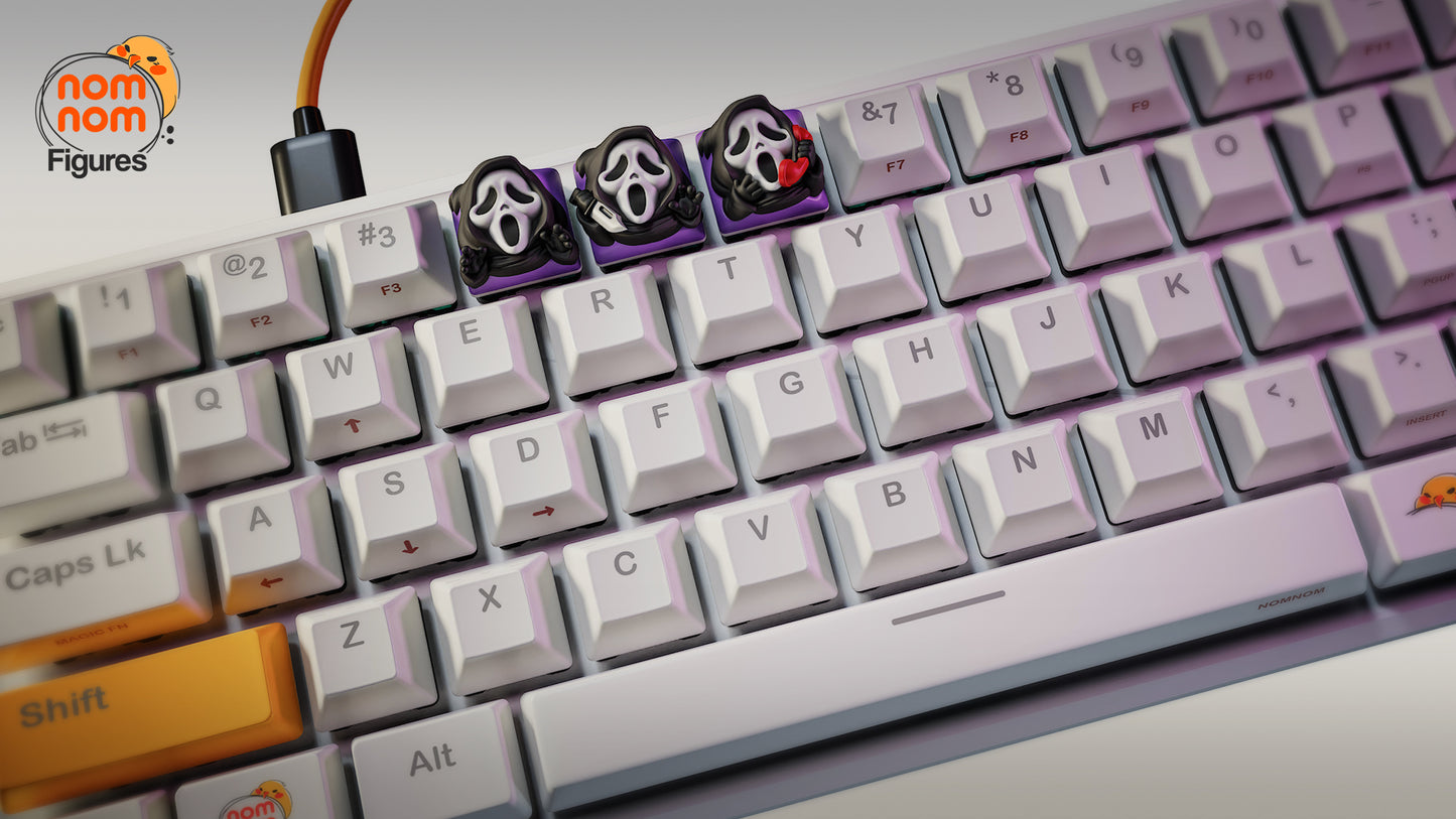 Scream KeyCaps - UNPAINTED - Model Designed by NomNom