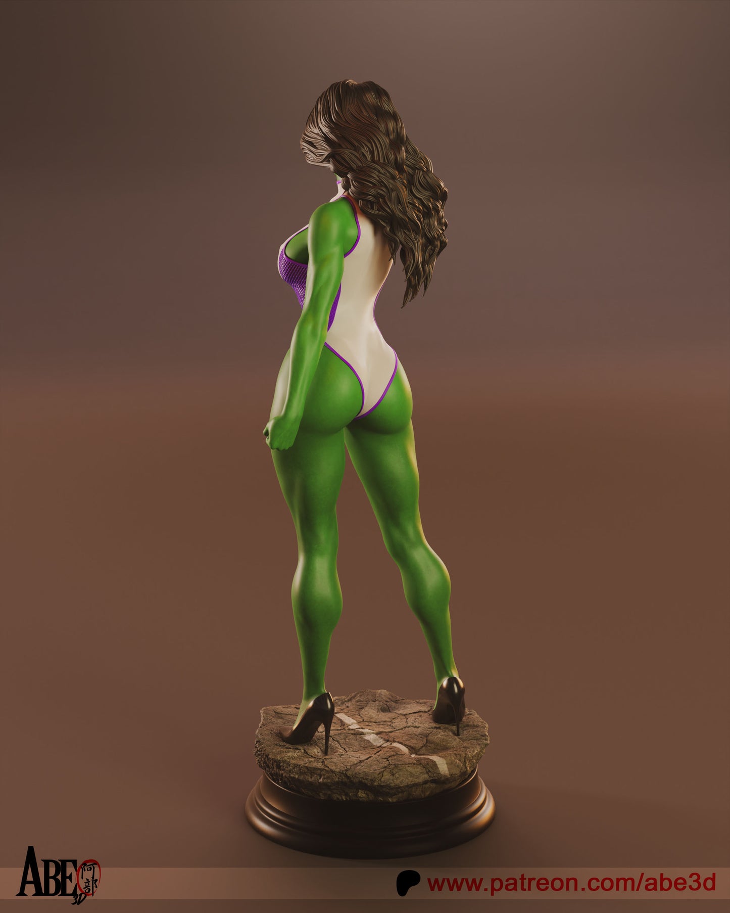 She-Hulk - (VARIANT PARTS INCLUDED) - Unassembled and Unpainted Garage Kit - Model Designed by Abe3D