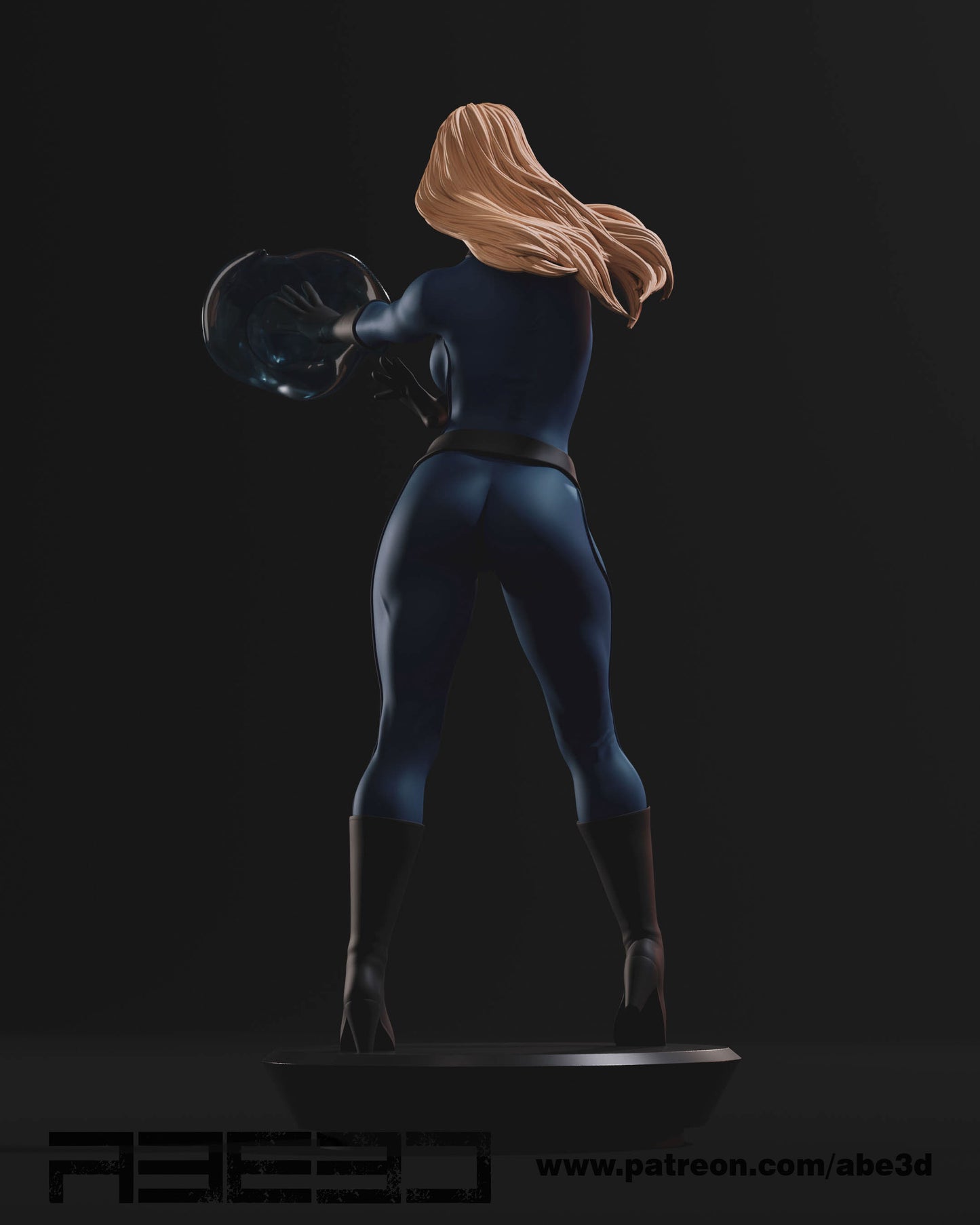 Invisible Woman (Variant parts included) - Unassembled and Unprinted Garage Kit - Model Designed by Abe3d
