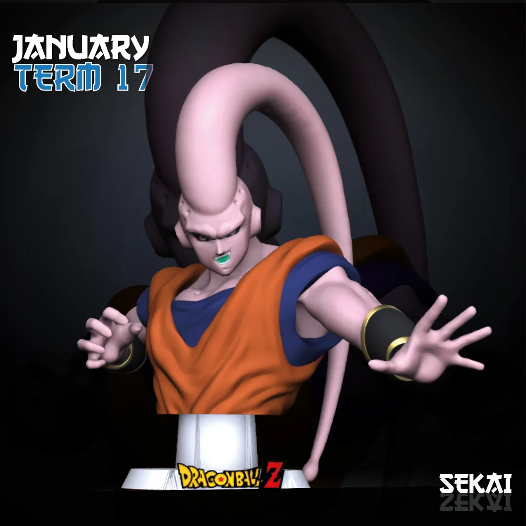 Super Buu (Gohan Absorbed) - Unassembled and Unpainted Garage Kit - Model Designed by Sekai3D