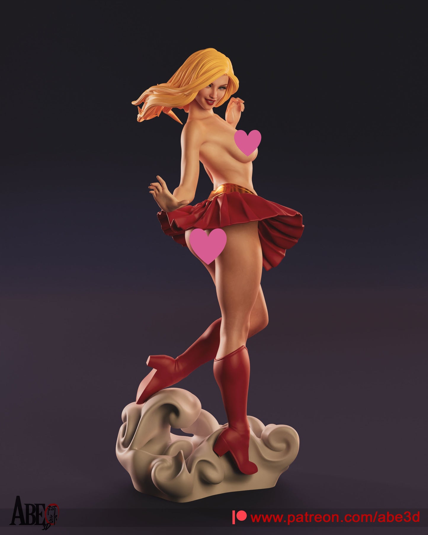 Supergirl NSFW - Unassembled and Unpainted Garage Kit - Model Designed by Abe3d