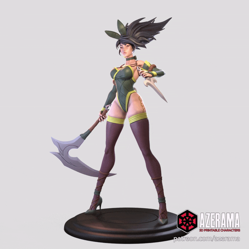 Bunny Akali - Unassembled and Unpainted Garage Kit - Model Designed by Azerama