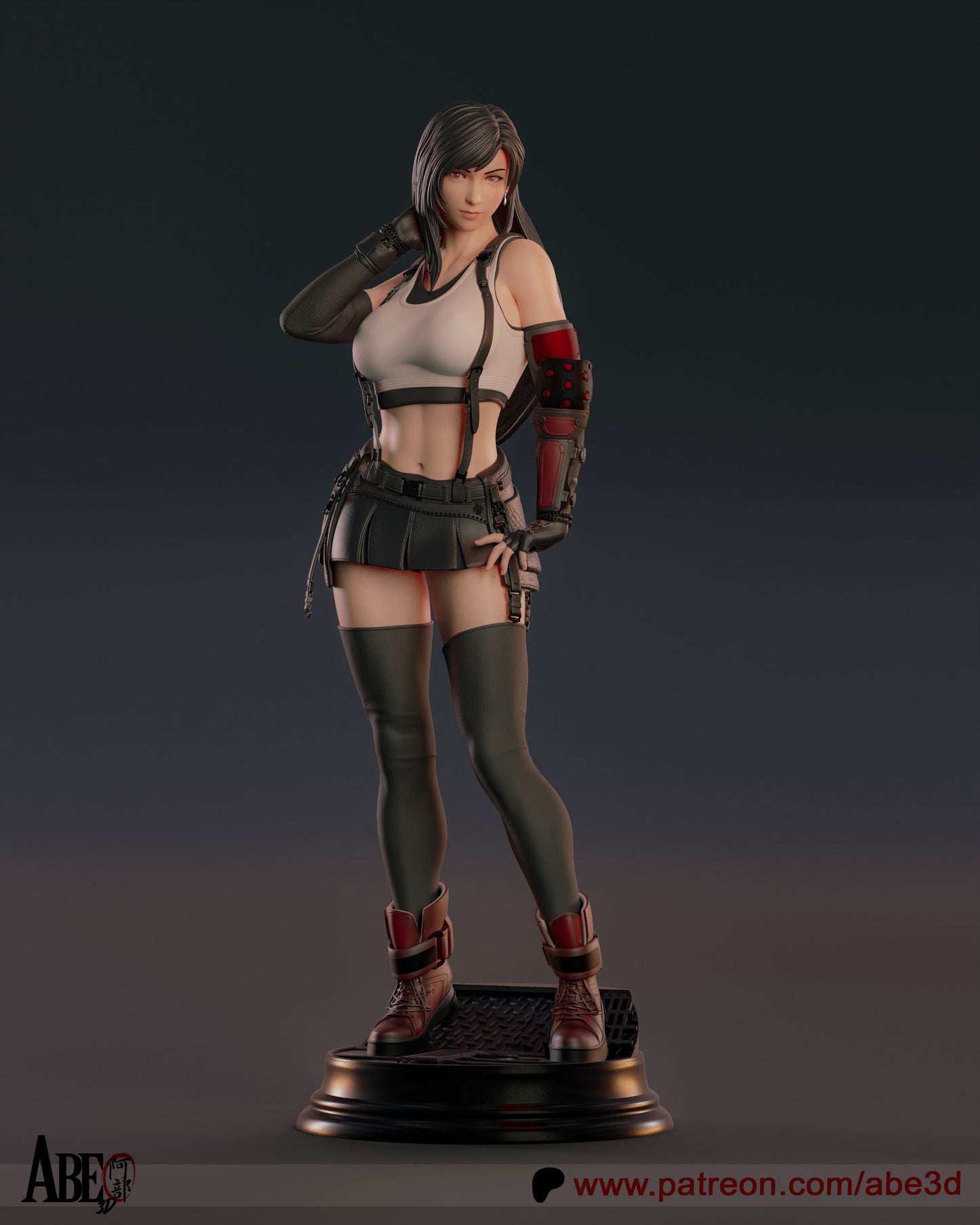 Tifa - Unassembled and Unpainted Garage Kit - Model Designed by Abe3d