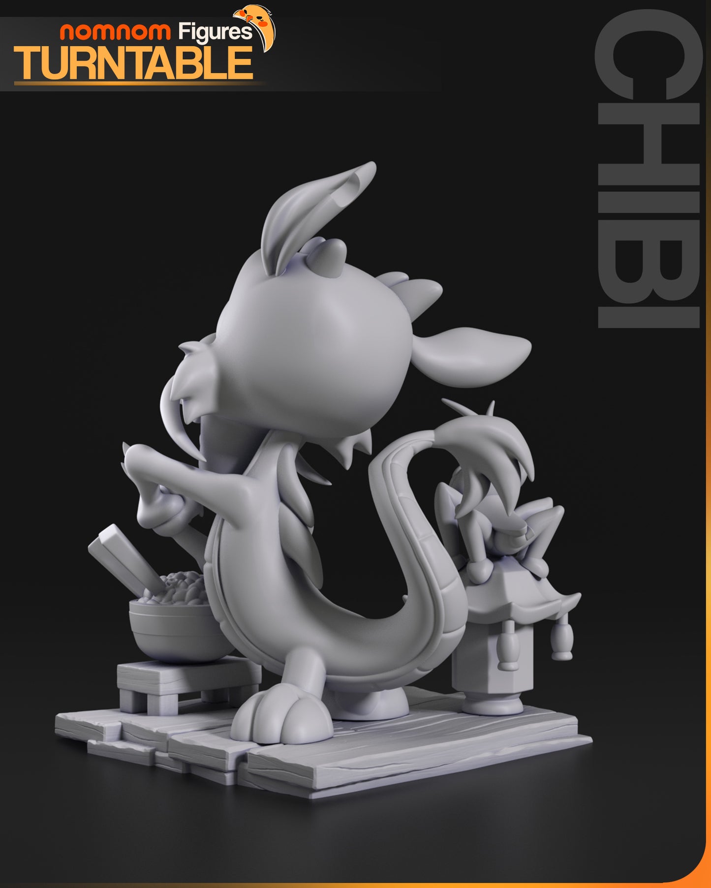 Chibi Mushu - Unassembled and Unpainted Garage Kit - Model Designed by NomNom Figures