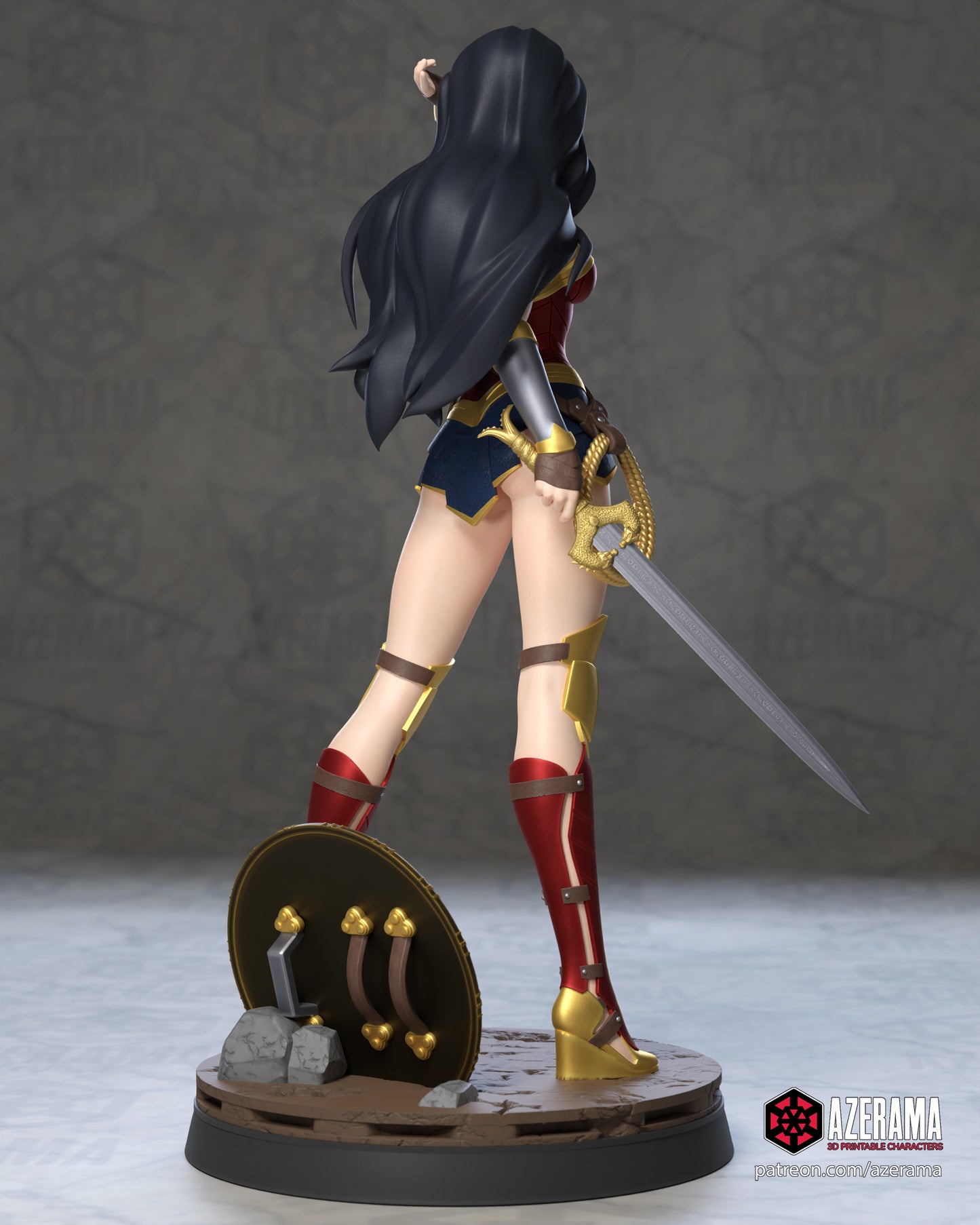 Anime Wonder Woman - Unassembled and Unpainted Garage Kit - Model Designed by Azerama