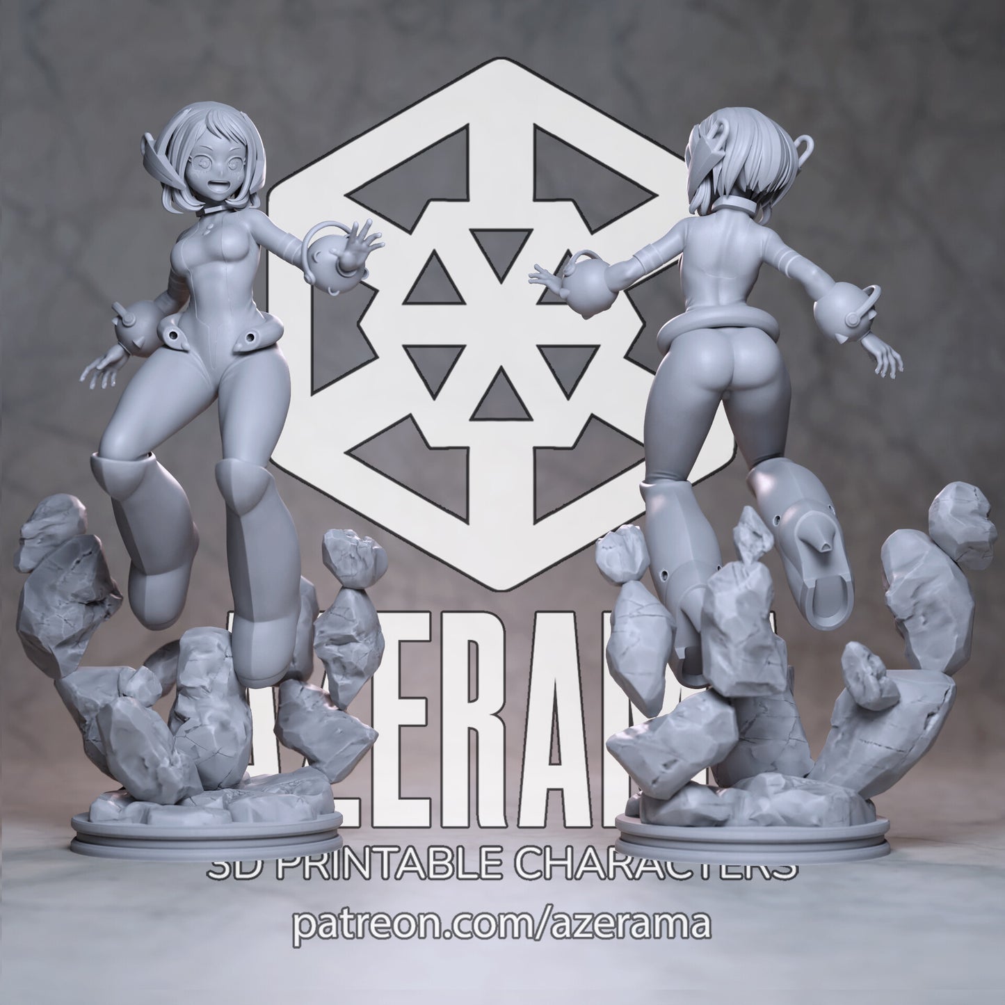 Ochaco - Unassembled and Unpainted Garage Kit - Model Designed by Azerama