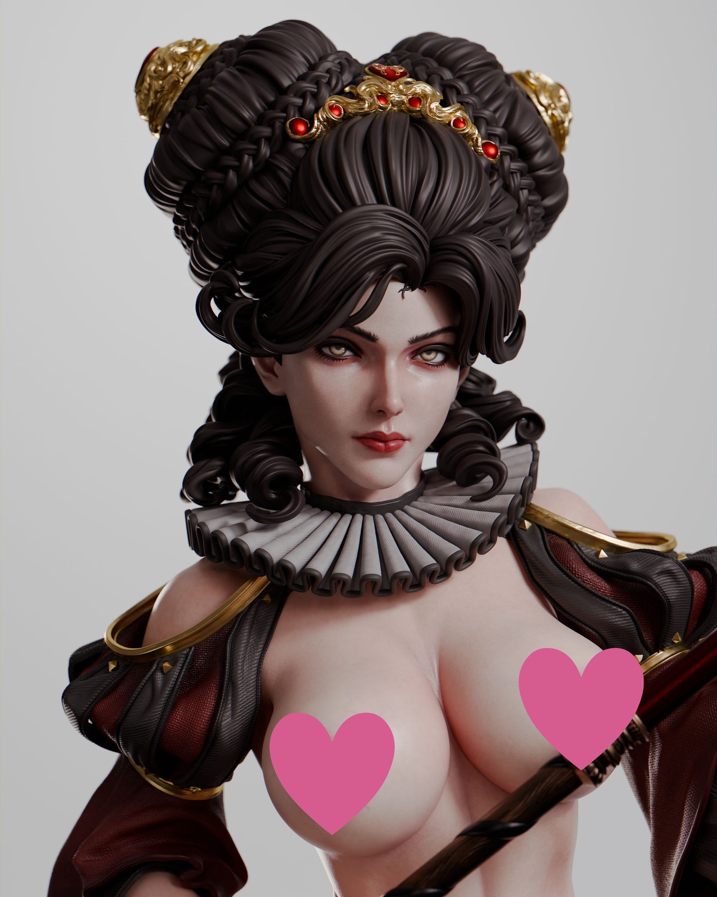 Queen of Hearts NSFW - Unassembled and Unpainted Garage Kit - Model Designed by Abe3D/Davi