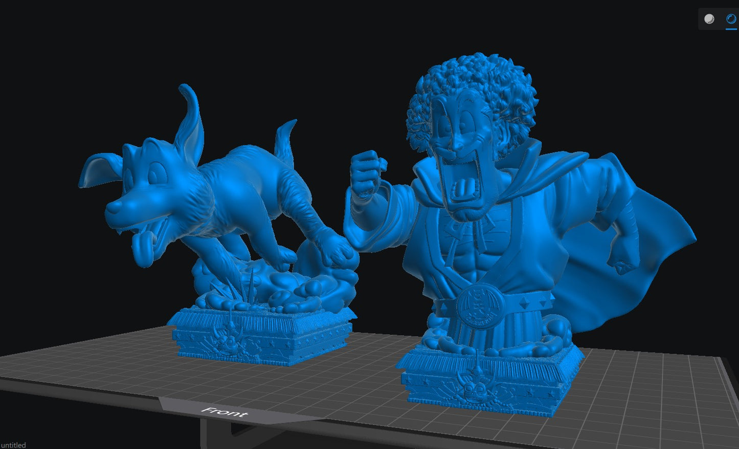 Mr. Satan (Hercule) and Bee - Unassembled and Unpainted Garage Kit - Model Designed by Sekai3D